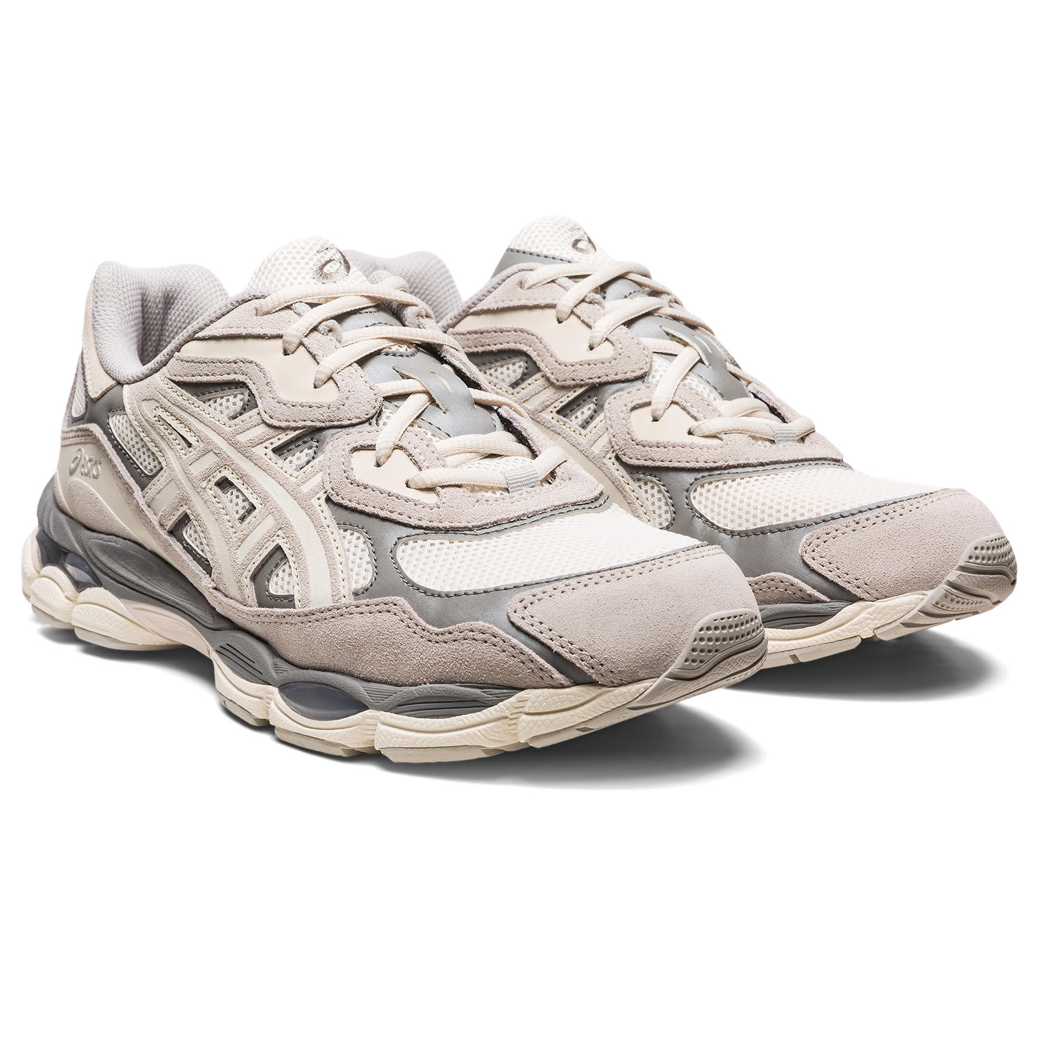 Baskets, chaussures de course, maille, beige, baskets de sport