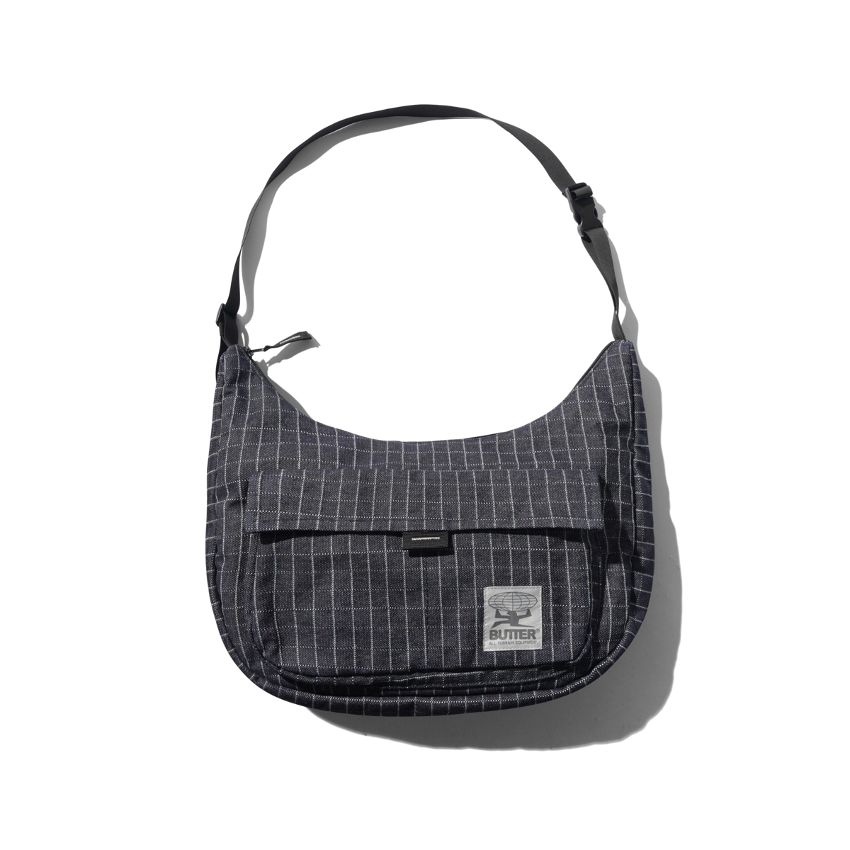 bluse, karo, grau, knopfloch, kragen, Umhängetasche, Tasche, Gittermuster, Schultergurt, Gepolstert