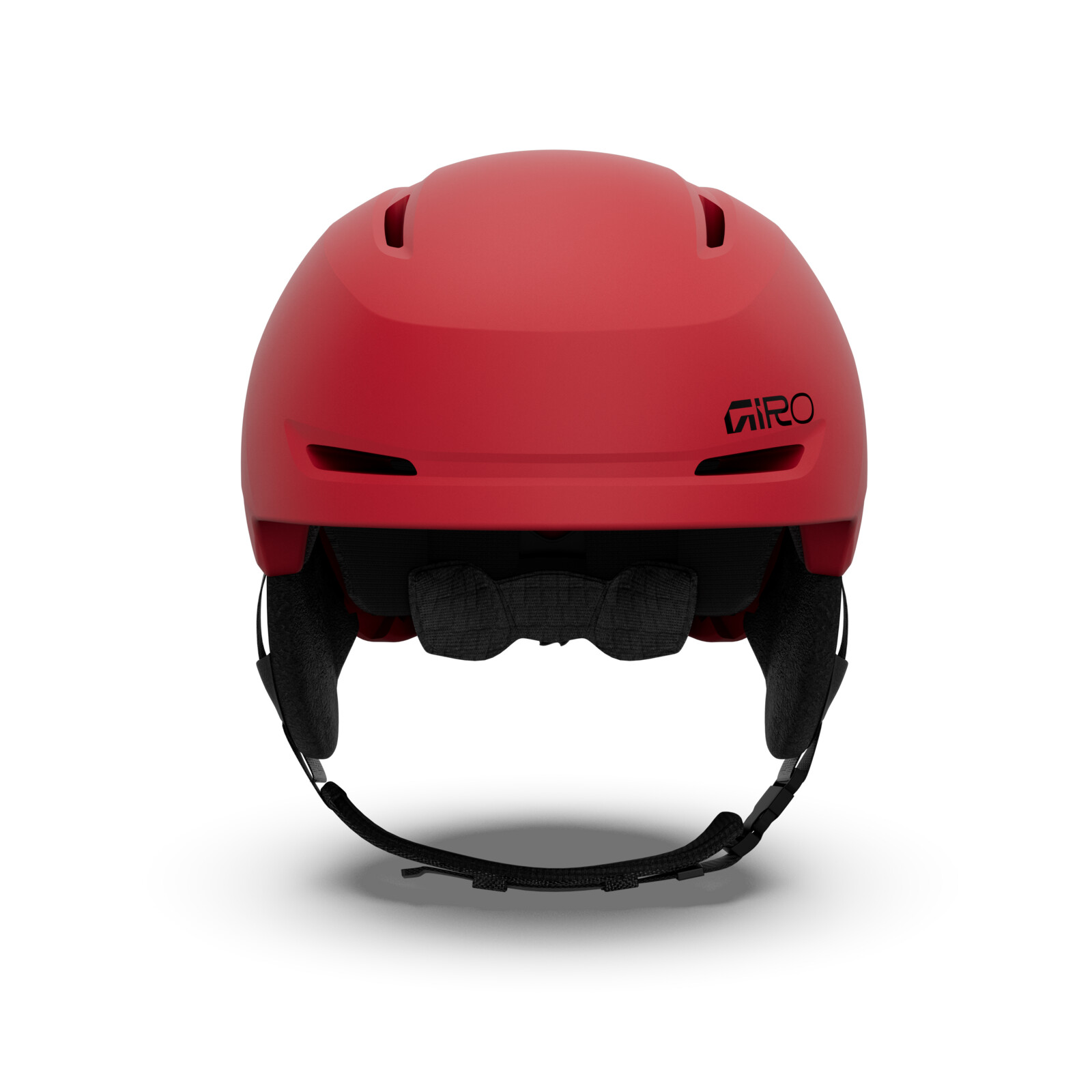 Spur casque de ski, casque rouge, fentes d'aération, sangle réglable, Giro F