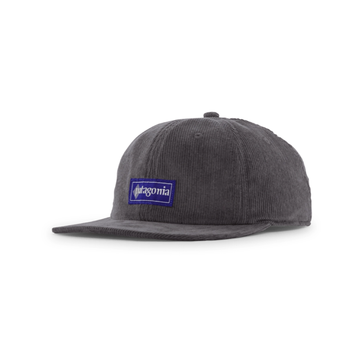 Baseballkappe, Corduroy, Grau, Logo-Patch, Fünf-Panel