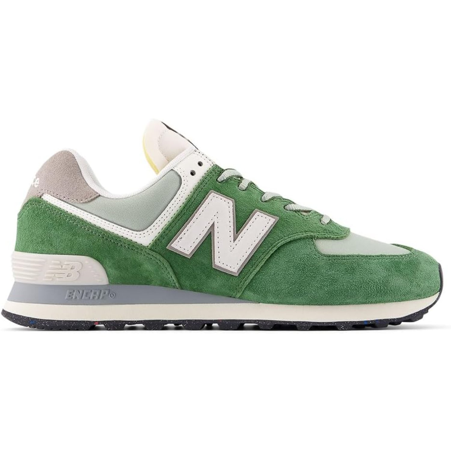Baskets, vert, daim, New Balance, sport