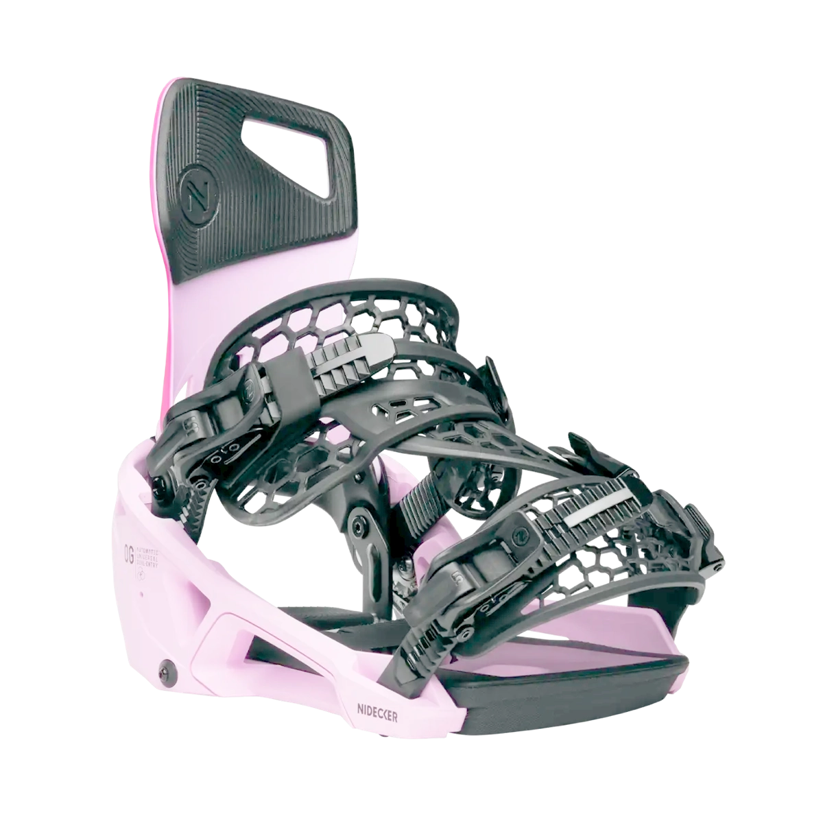 Fixations de snowboard, violettes, en plastique, réglables, en maille hexagonale, fixations de snowboard, roses, à sangles, avec dossier haut, en plastique