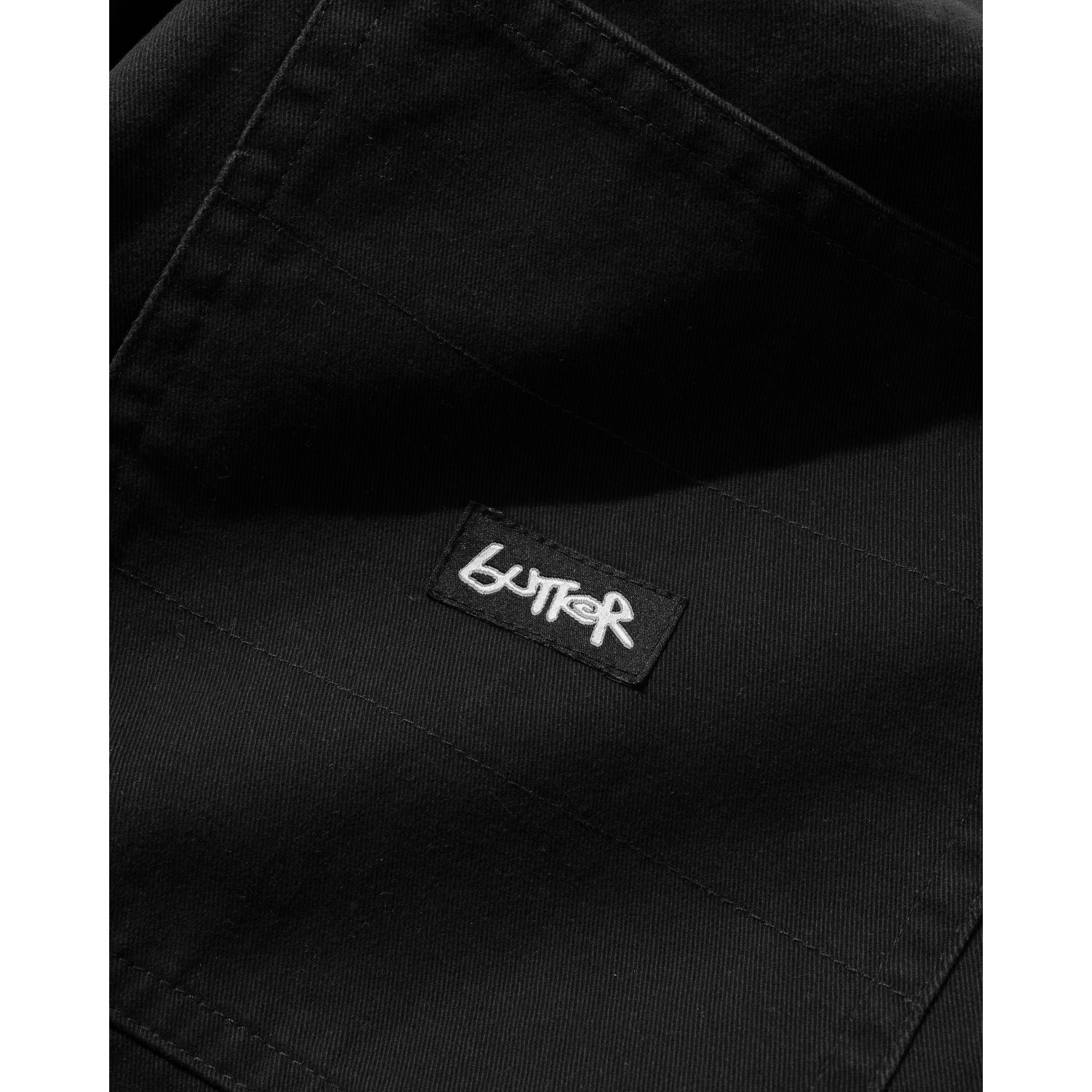 schwarz, Stoff, Tasche, Label, Nähte