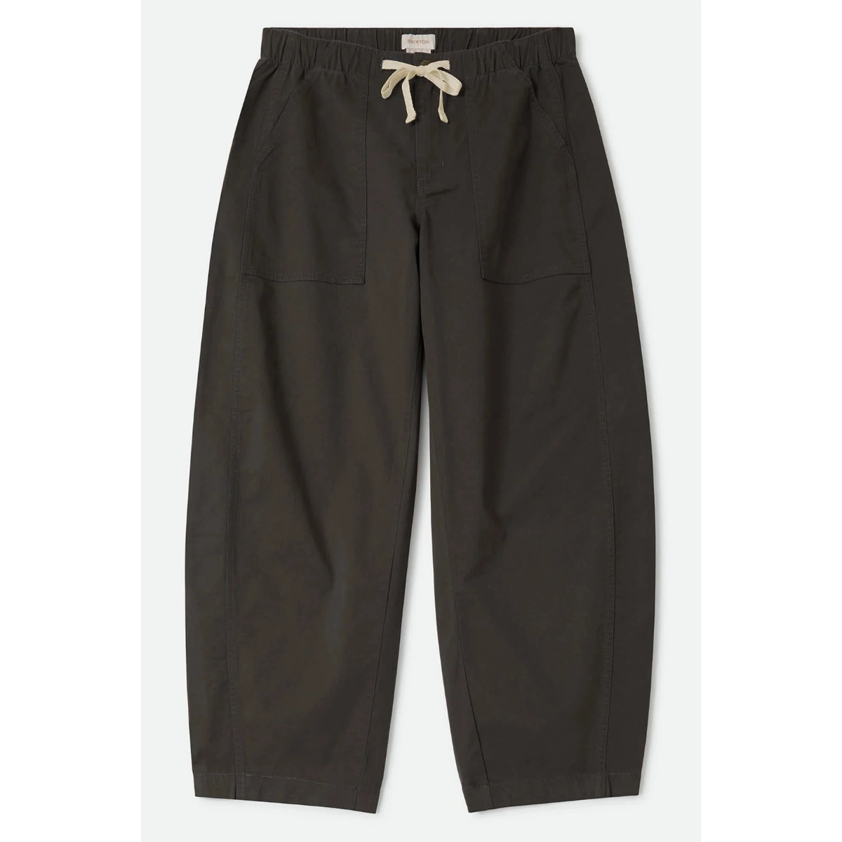 Utility Everyday Barrel Pant W Pants, Cargo-Hose, Drawstring, Lockere Passform, Dunkelbraun/Schwarz, Hose, Kordelzug, Weißer Kordel, Gummibund, Cargo-Taschen