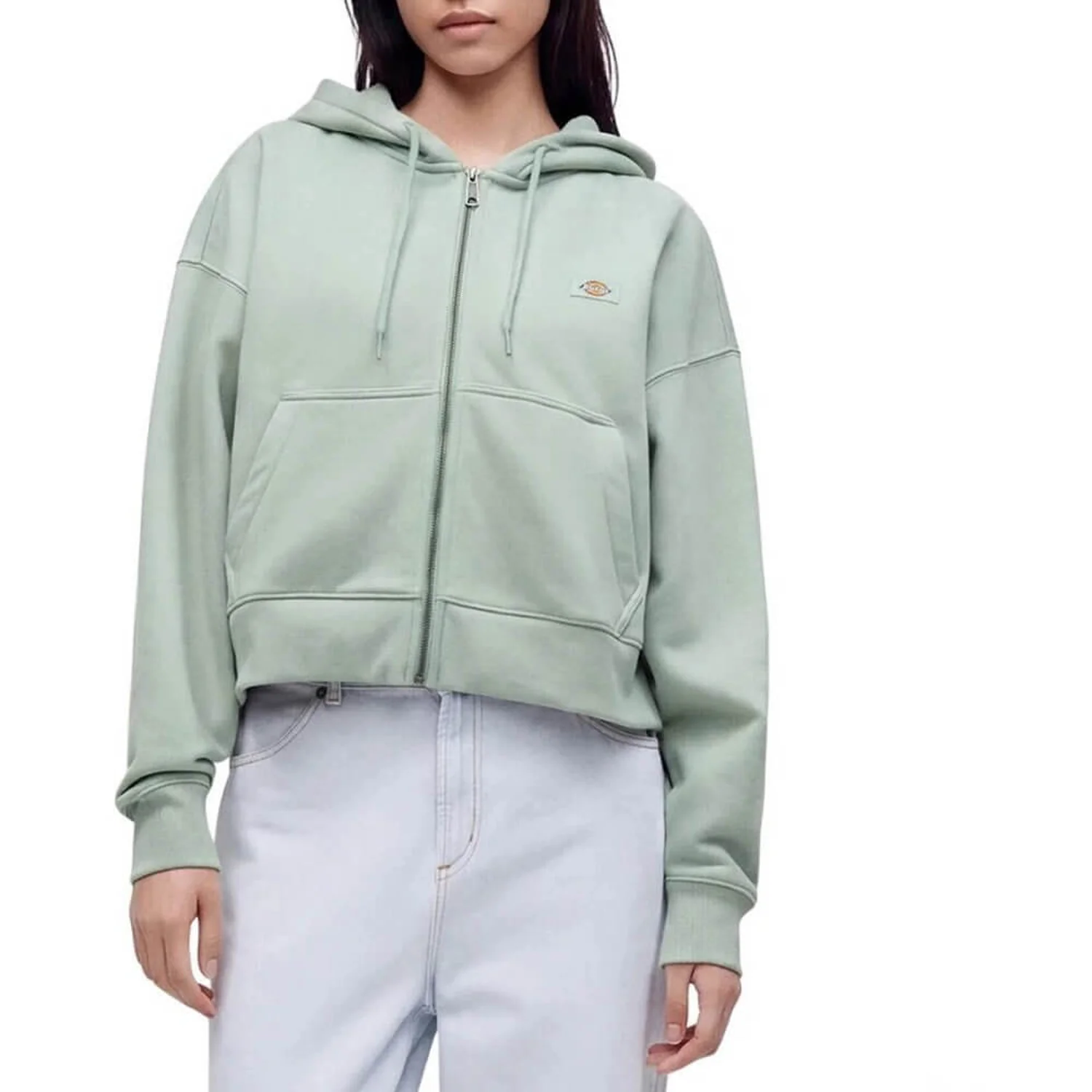 Hoodie, Sweatshirt, Kapuzenpullover, Oversized, Baumwolle, hoodie, Kapuze, oversized, turquoise, Rückenansicht, hoodie, Reißverschluss, Vorderzip, Kordelzug-Kapuze, minzgrün, Kapuzenjacke, Reißverschluss, Mintgrün, Kängurutaschen, Sweatstoff