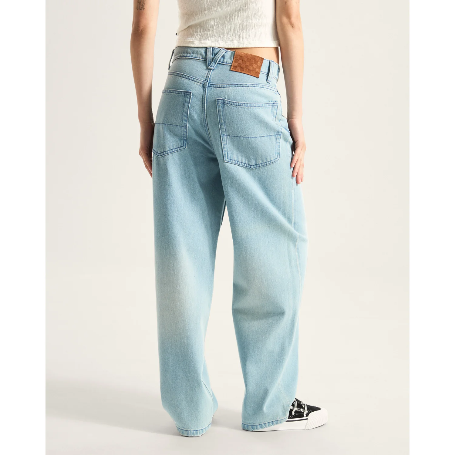 Vans Cinched Check 5 Baggy Light Stonewash, vue 4