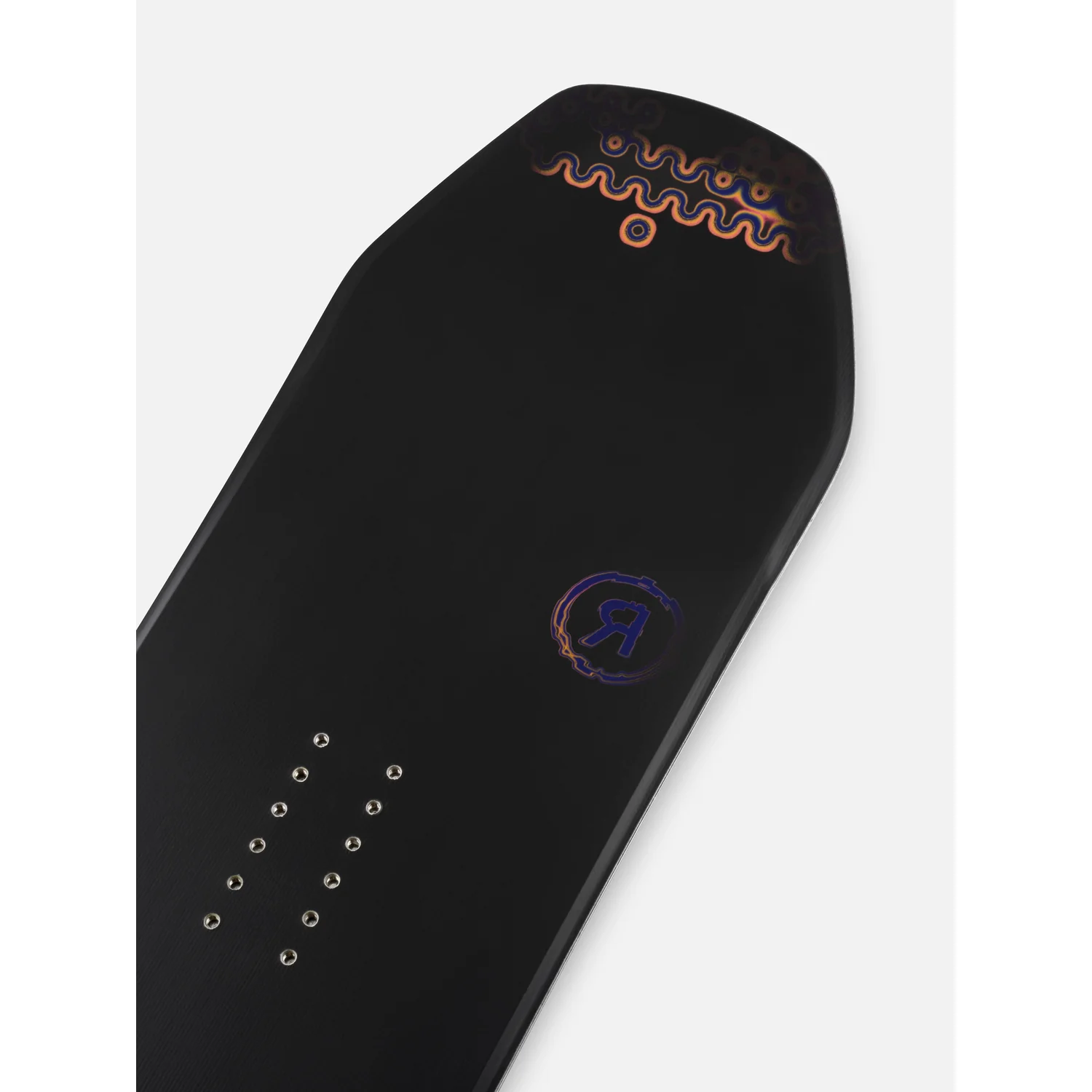 Benchwarmer Snowboard, Schwarzes Deck, Montagebohrungen, Grafikmuster