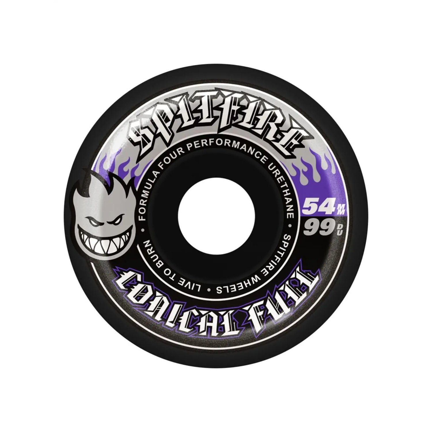 Roue pour rollers, roue pour patins à roulettes, 54 mm, noire, violet et noir
