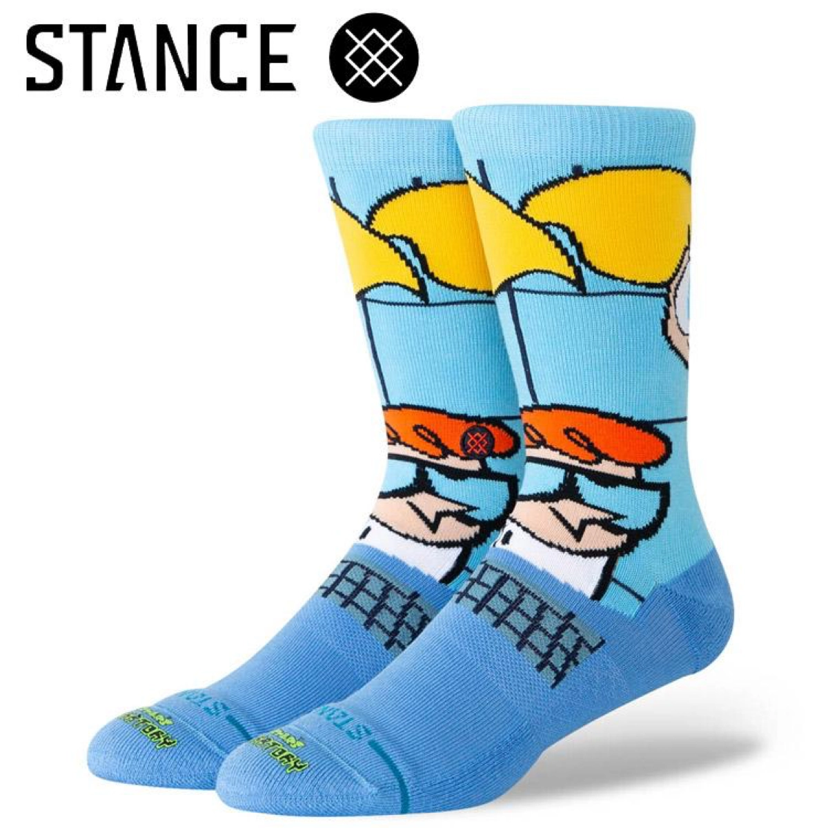 Dexters Crew Chaussettes, chaussettes à motifs, chaussettes en tissu, chaussettes mi-mollet, motifs de bandes dessinées