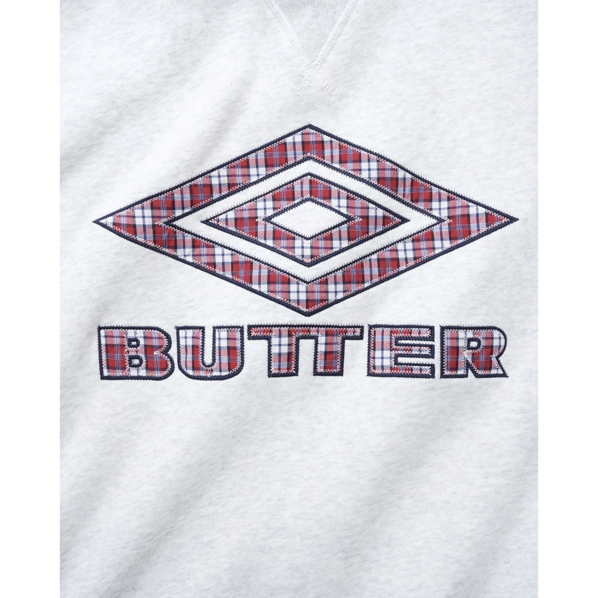 Diamond Applique Crewneck T-Shirt, Logo, Schwarz?, Plaid, Grafik, T-Shirt, Graphic, Plaid, Diamant-Muster, Branded Look