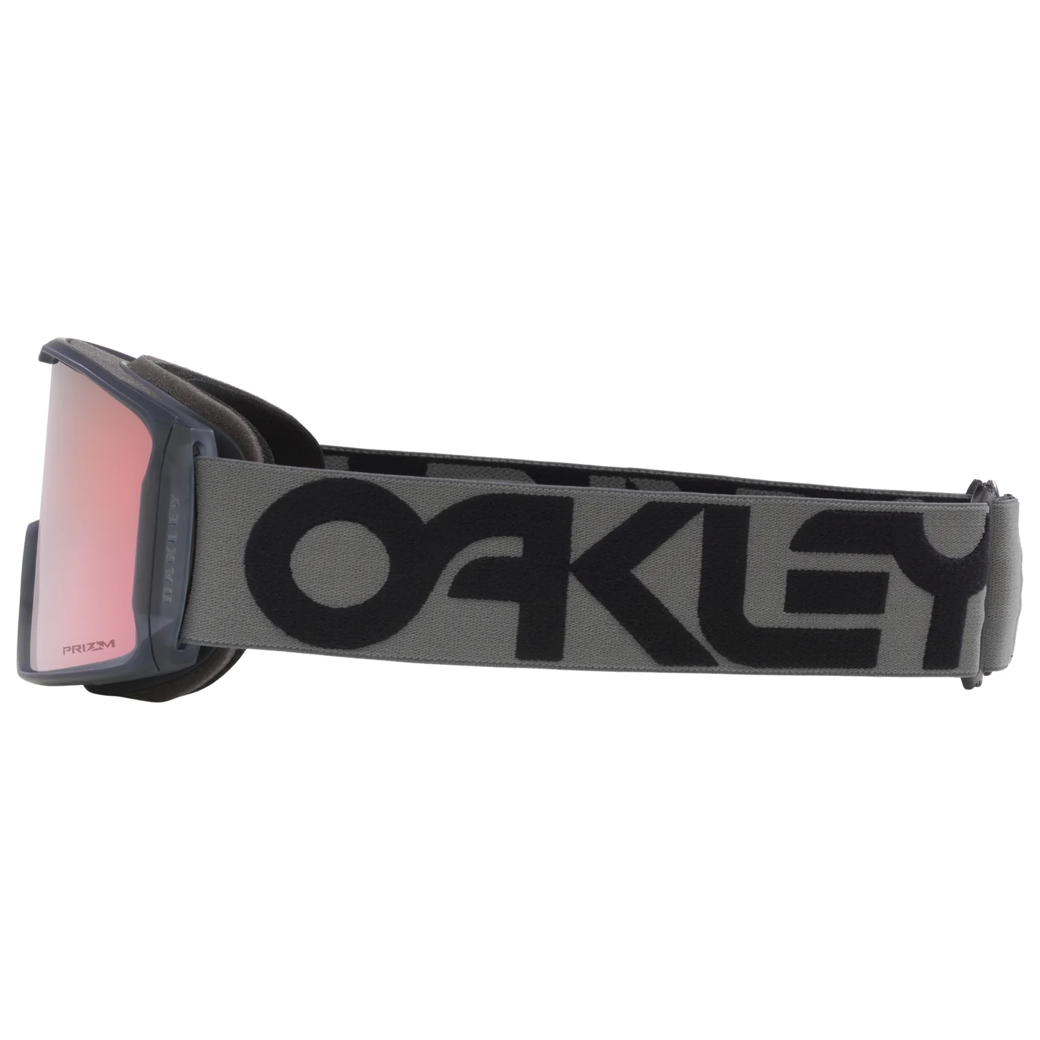 Line Miner L Lunettes de ski, verres miroités, verres roses, monture grise, bandeau élastique