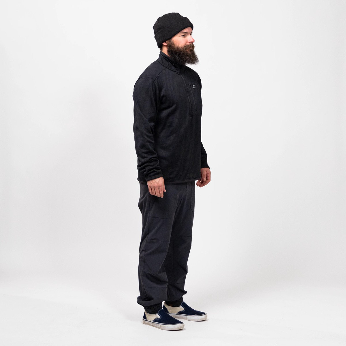 Flagship Rec Grid 1/2 Zip Jones Flagship Rec Grid 1/2 Zip Stealth Black, vue 2