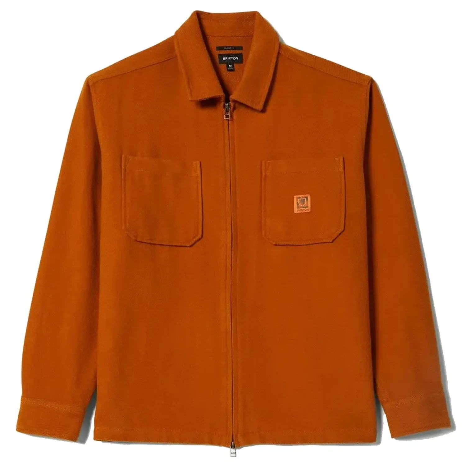 Hemdjacke, Reißverschluss, Terrakotta, Brusttaschen, Lange Ärmel