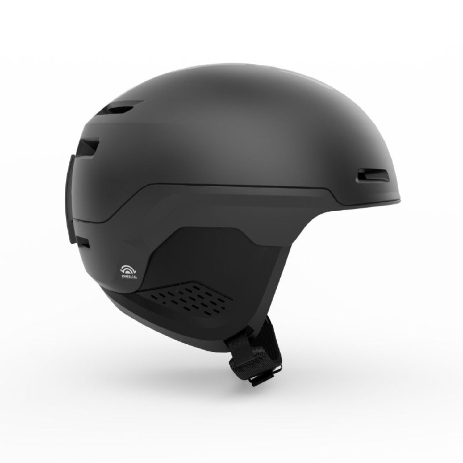 Skullcap, Helmet, Snow sports helmet, Matte schwarz, Belüftungsschlitze
