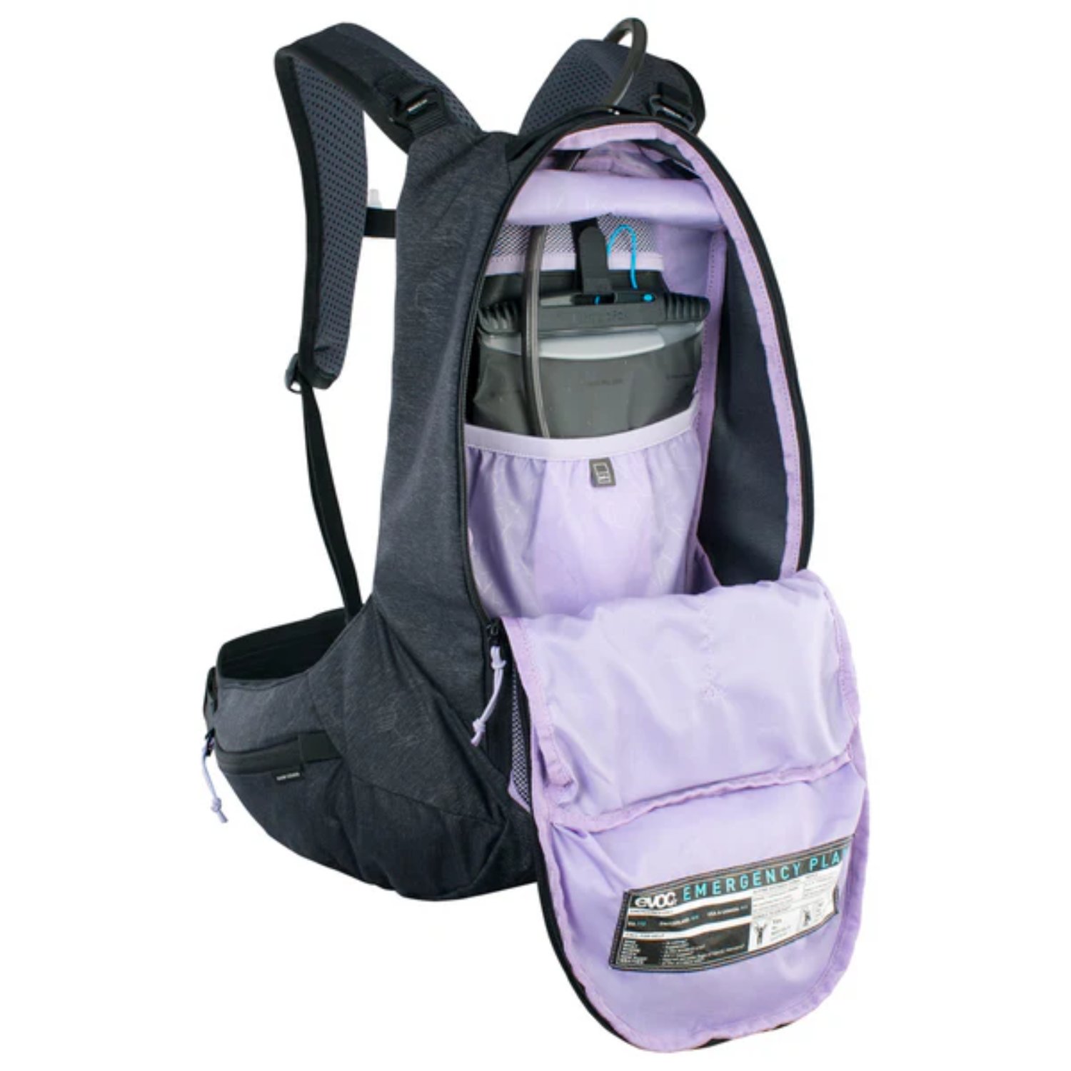 Trail Pro SF 12L Backpack Sac à dos, sac à dos de sport, sac à dos de course à pied, noir, doublure violette