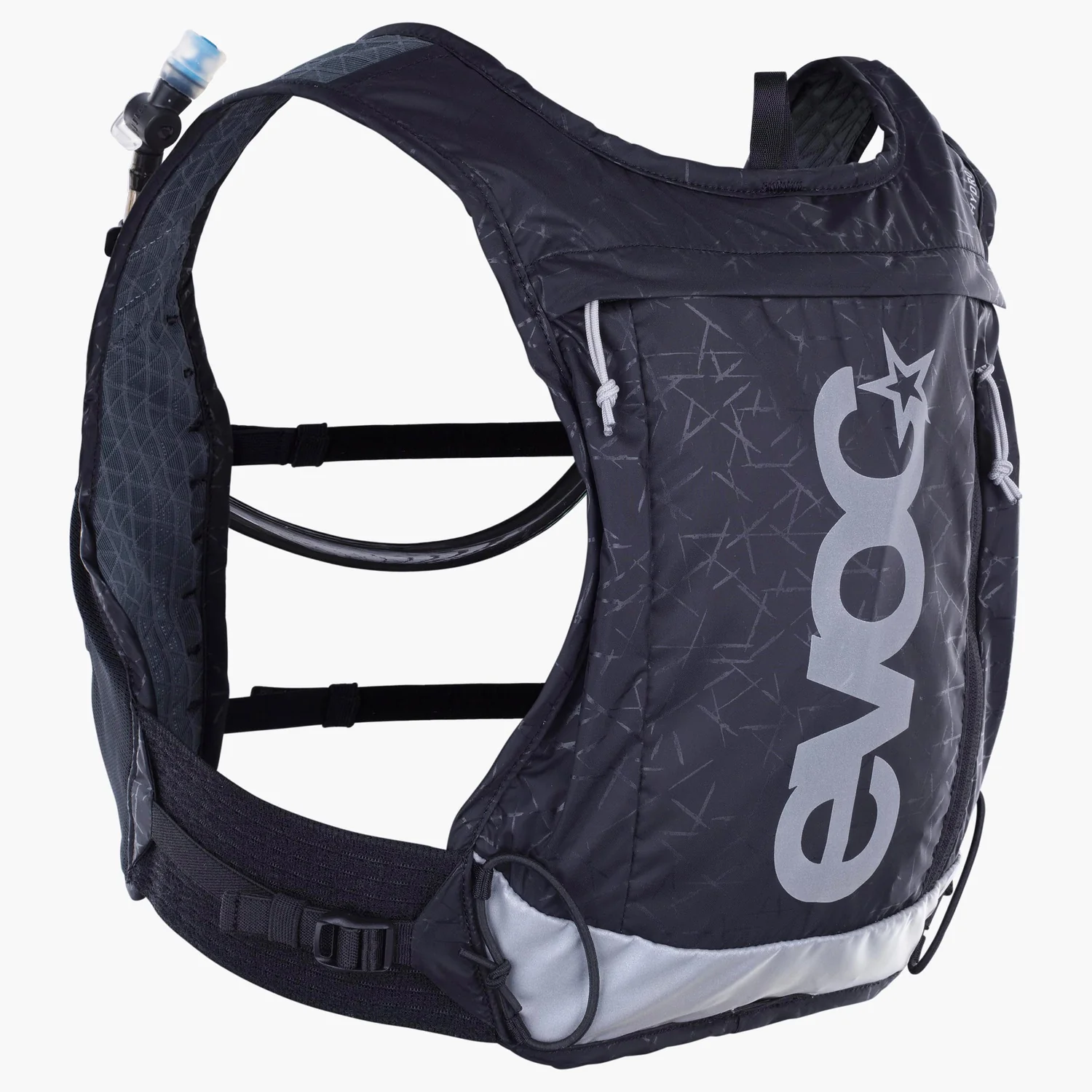 Hydro Pro Ultra 1.5 + 1.5 Trinkrucksack, Laufsport, Schwarz-grau, Trinkschlauch, Reflektierende Details