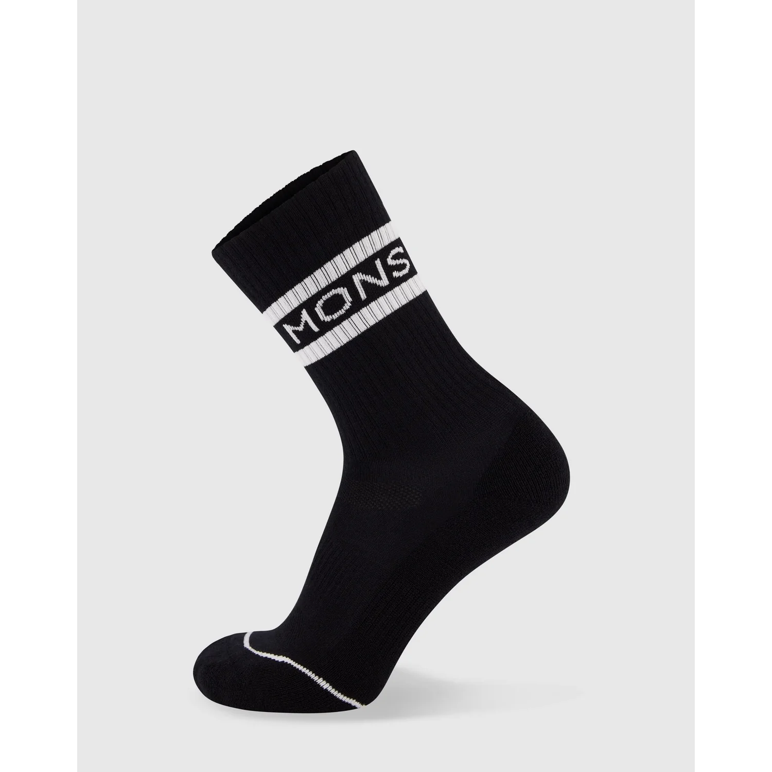 Mons Royale Signature Crew Sock Black White, vue 2