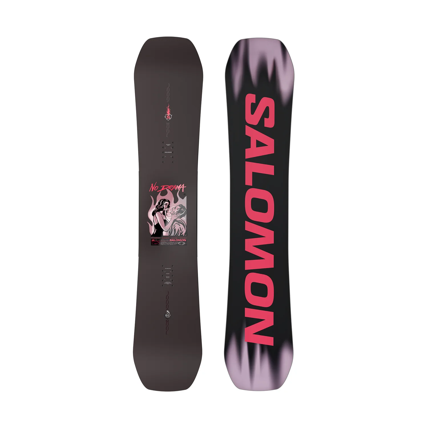Snowboard, Grafik, Lila Pink, Schnee?, No Smoke, Snowboard, Grafik, Camber, Twilight, Brett, Snowboard, Schwarz, Rosa, Grafikdruck, Freestyle-Board