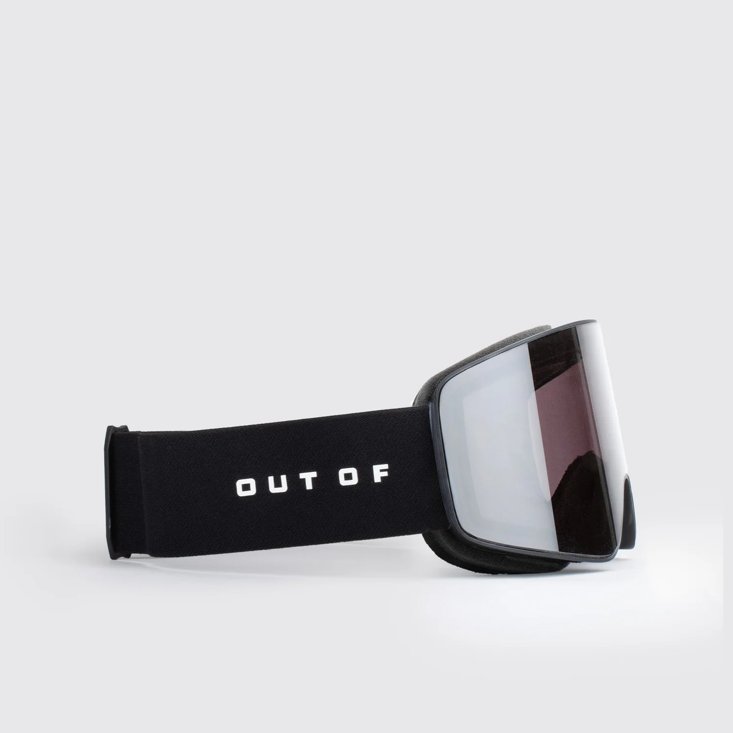Void The One Skibrille, schwarzer Rahmen, verspiegelte Scheibe, breites Sichtfeld, elastisches Kopfband