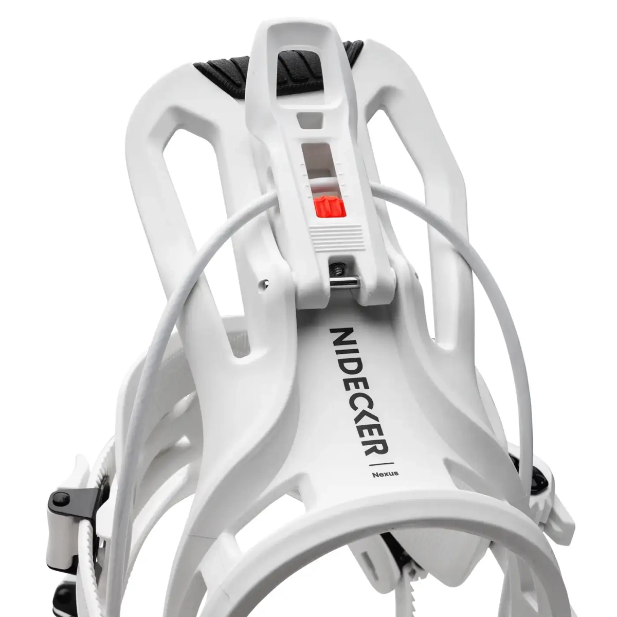 Snowboard-Bindungen, Nidecker Nexus, weiße Bindungen, verstellbare Bindungen, Riemenbindungen, Snowboard Bindings, White, Nidecker, Nexus, Verstellbar