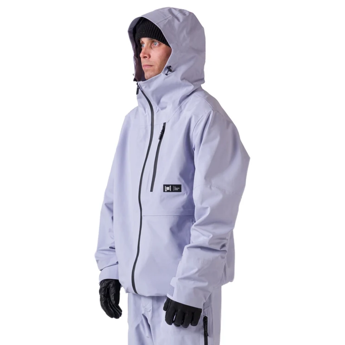 3L Easy Jacket Kapuzenjacke, Softshell, Helles Lila, Reißverschluss-Tasche, Inklusive Handschuhe, Regenjacke, Hoodie, Jacke, Regenmantel, Lichtgrau