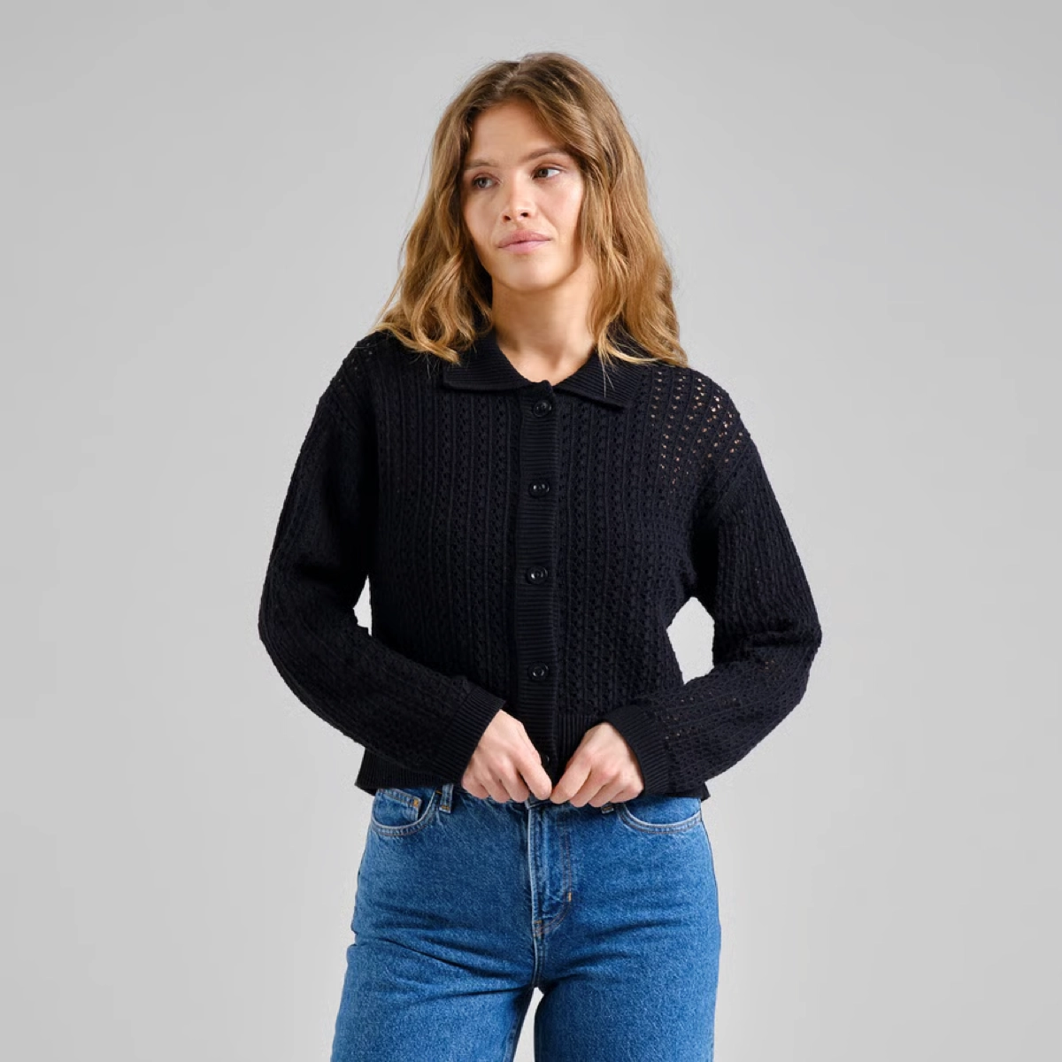 Knit Cardigan Rosendal Croch. Knit Cardigan Rosendal Croch.