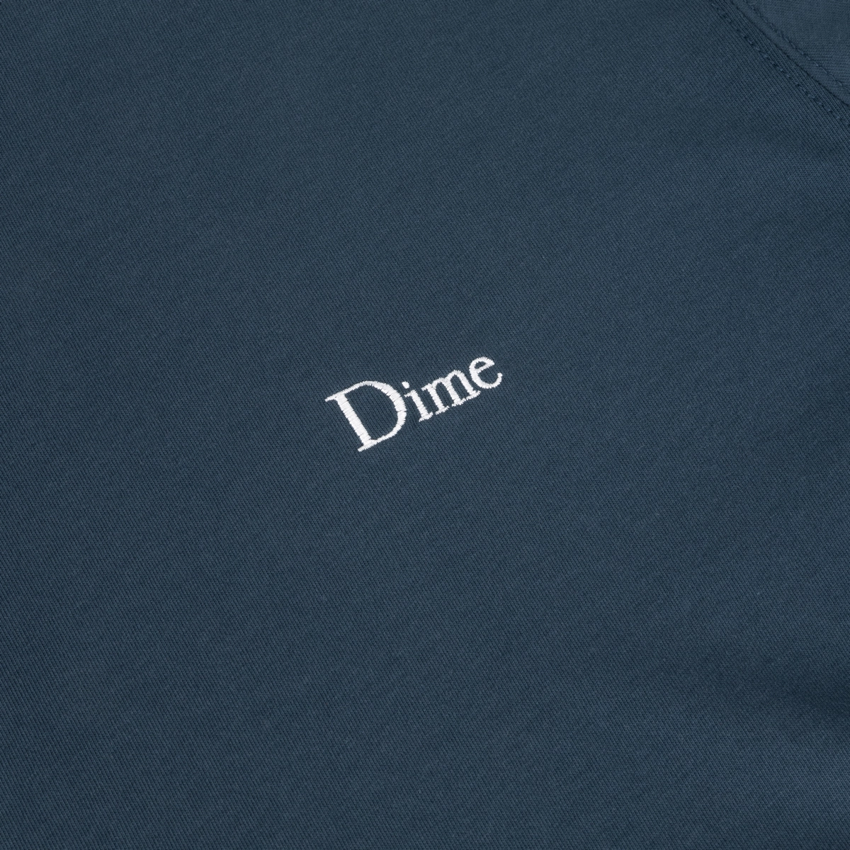 Classic Small Logo T-Shirt polo, tissu bleu marine, broderie, texte, « Dime », t-shirt, bleu marine, coton, broderie, étiquette « Dime »