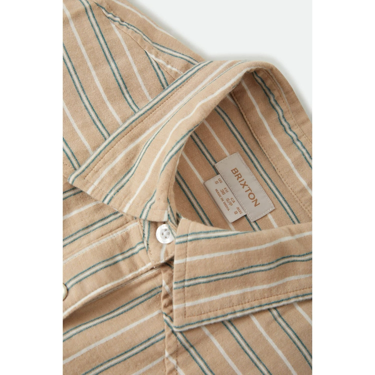 shirt, striped, linen, beige, collar, Hemd, Streifen, Leinen-Look, Kragen, Knopf