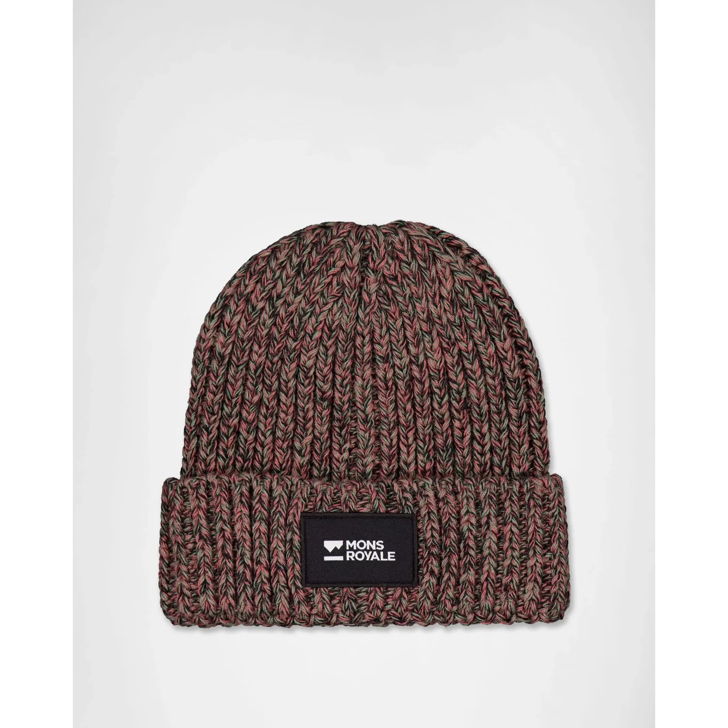 Triple Treat Mer. Beanie Bonnet en tricot, à revers, en côtes, multicolore, mélange de laine