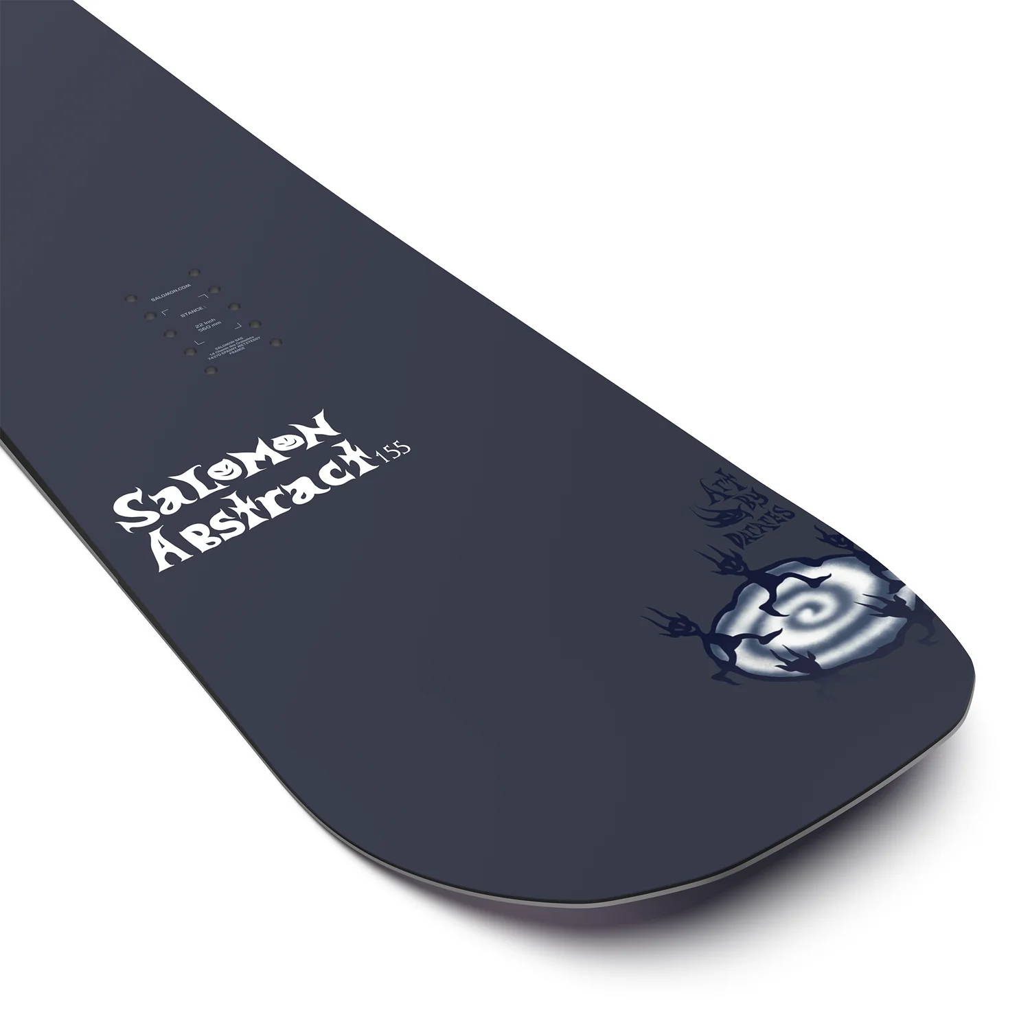 Surfboard, Dunkelblau, Shortboard, Grafik, Muster am Heck, Snowboard, Dunkelblau, Grafikdruck, Directional Shape, Holzkern