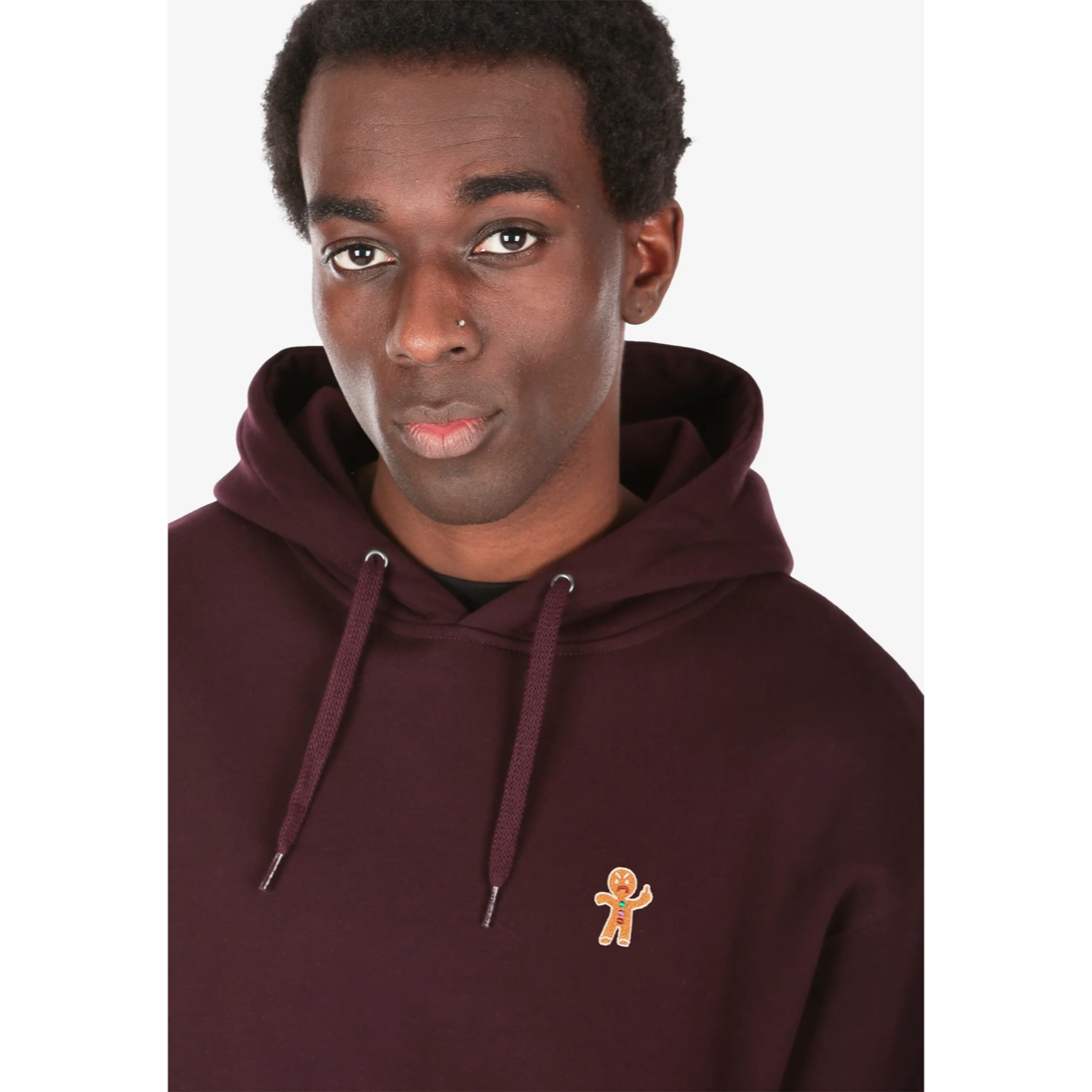 Cookieman Hoodie Sweat à capuche, capuche, bordeaux, pull, petit logo