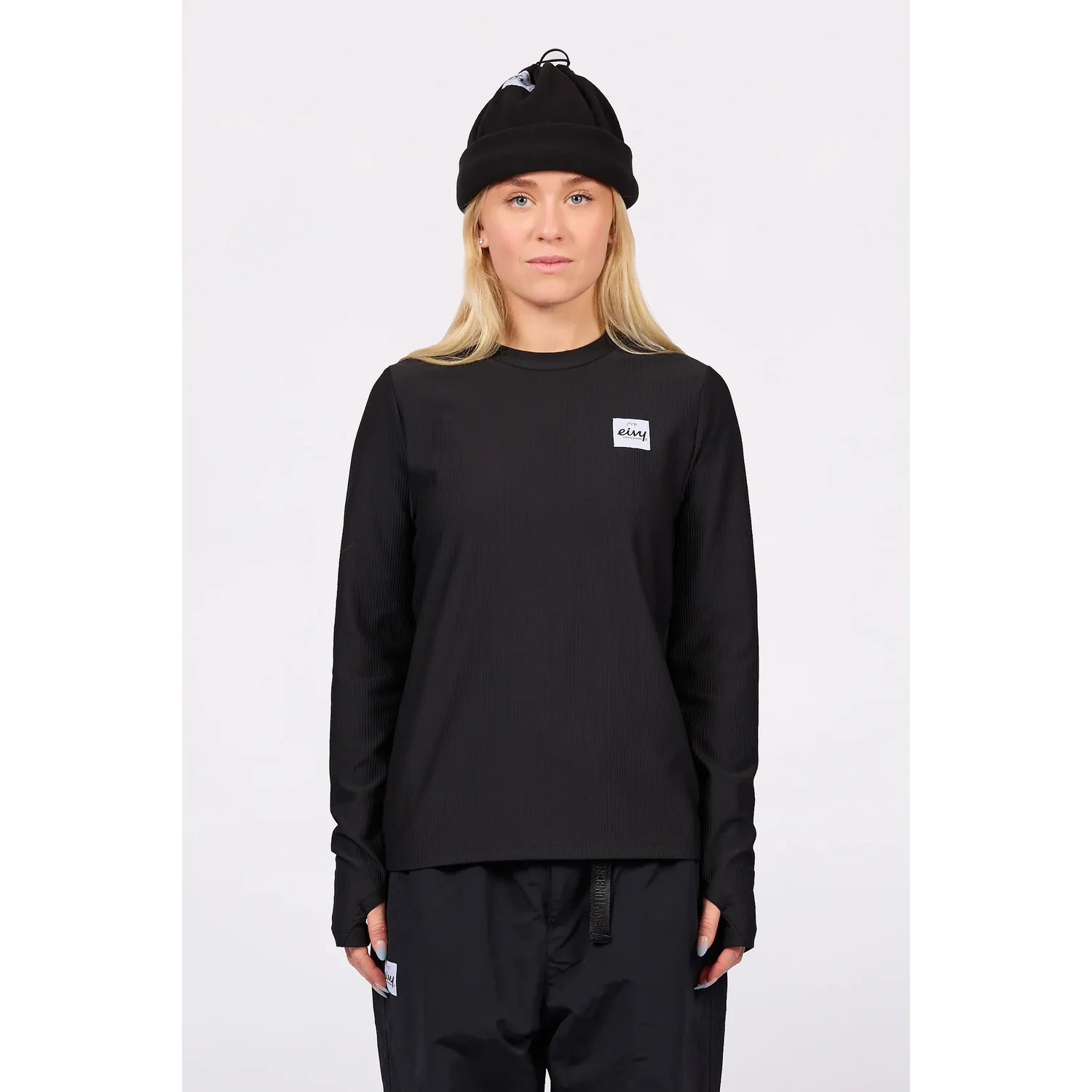 Eivy Versa Loose Fit Rib Top Black