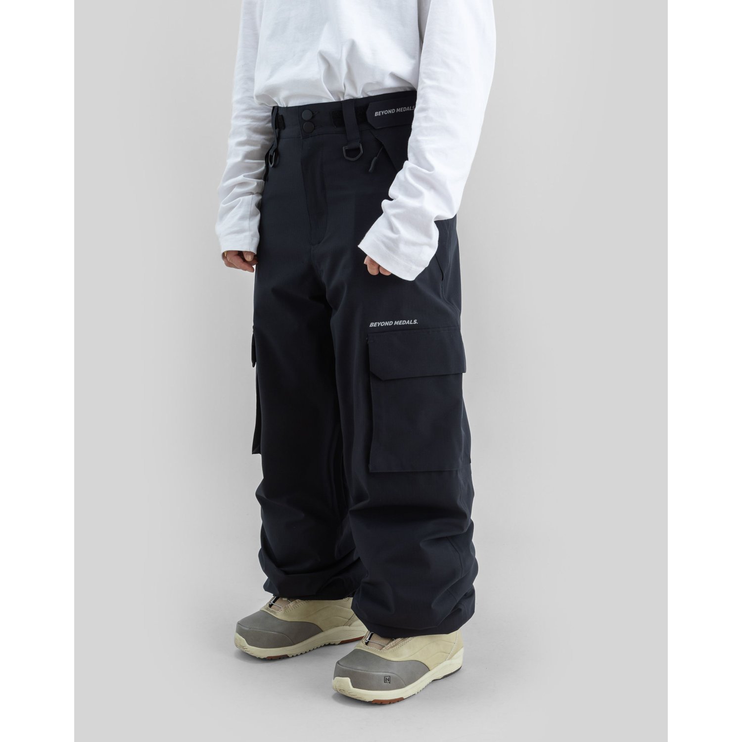 Cargohosen, weite Hose, dunkelblau, Cargo-Taschen, Streetwear