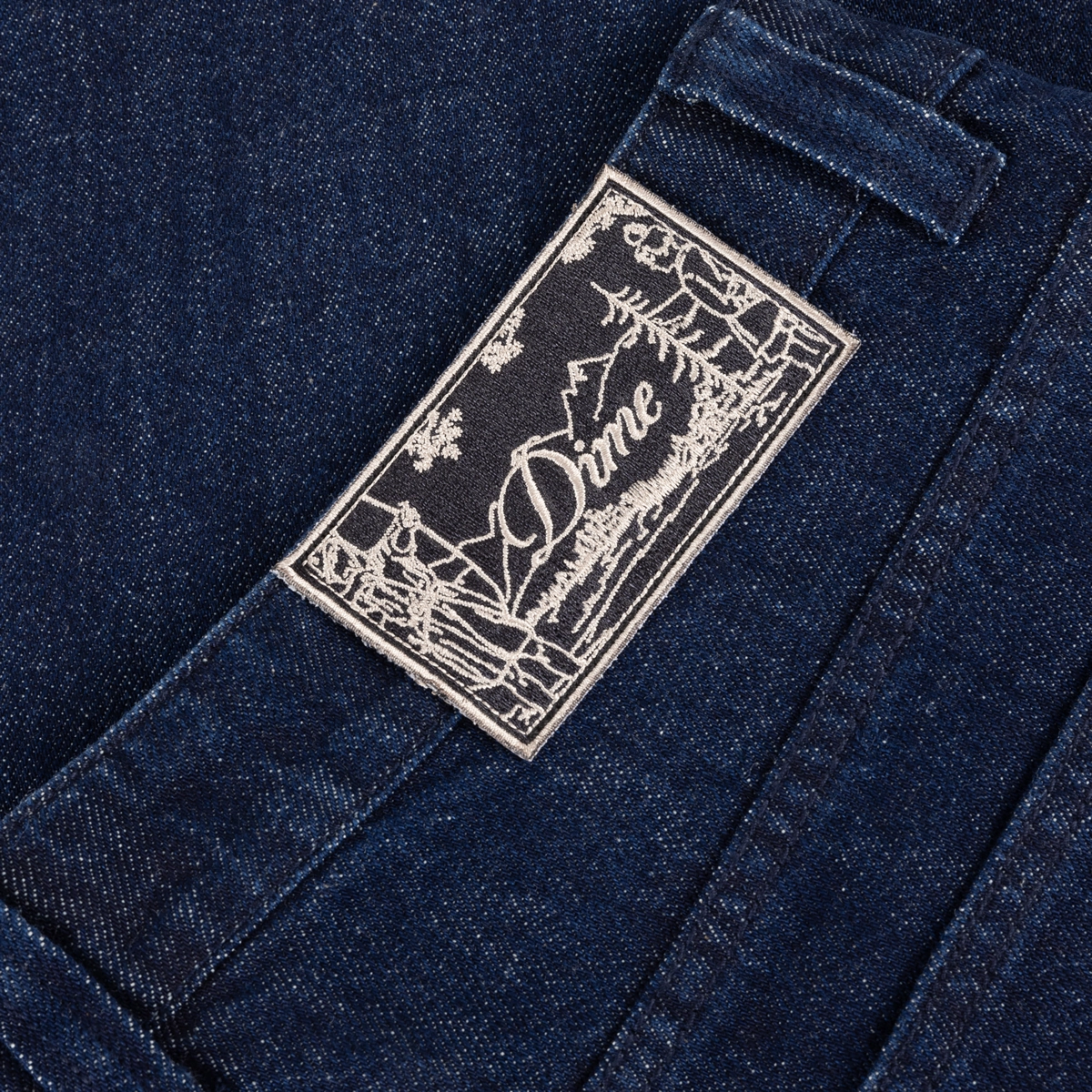 Baggy Denim Pants Patch, denim, tissu, bleu, style Dior, jean, denim, marque, patch, bleu