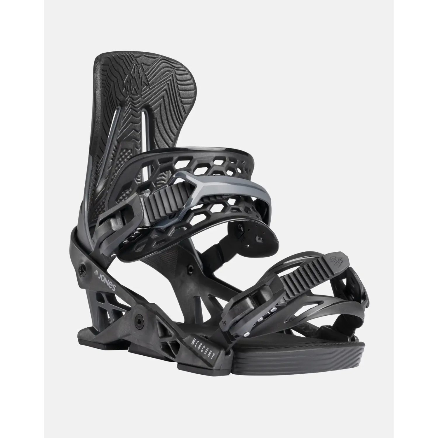 Fixation de snowboard, triple sangle, talon rembourré, noir, boucles réglables