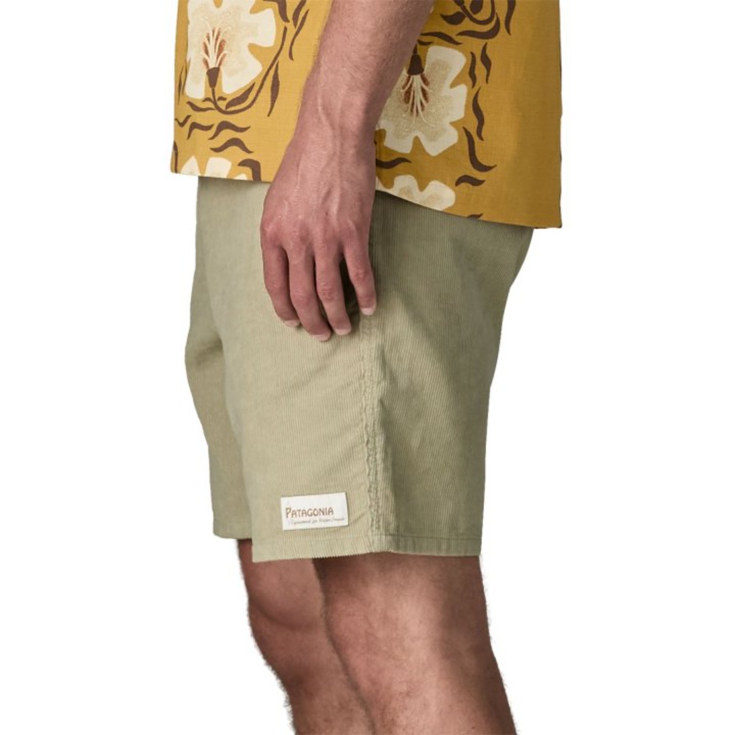 M'S Corduroy Volley Shorts kurze Hosen, khaki, Corduroy, Patagonia, Logo-Patch