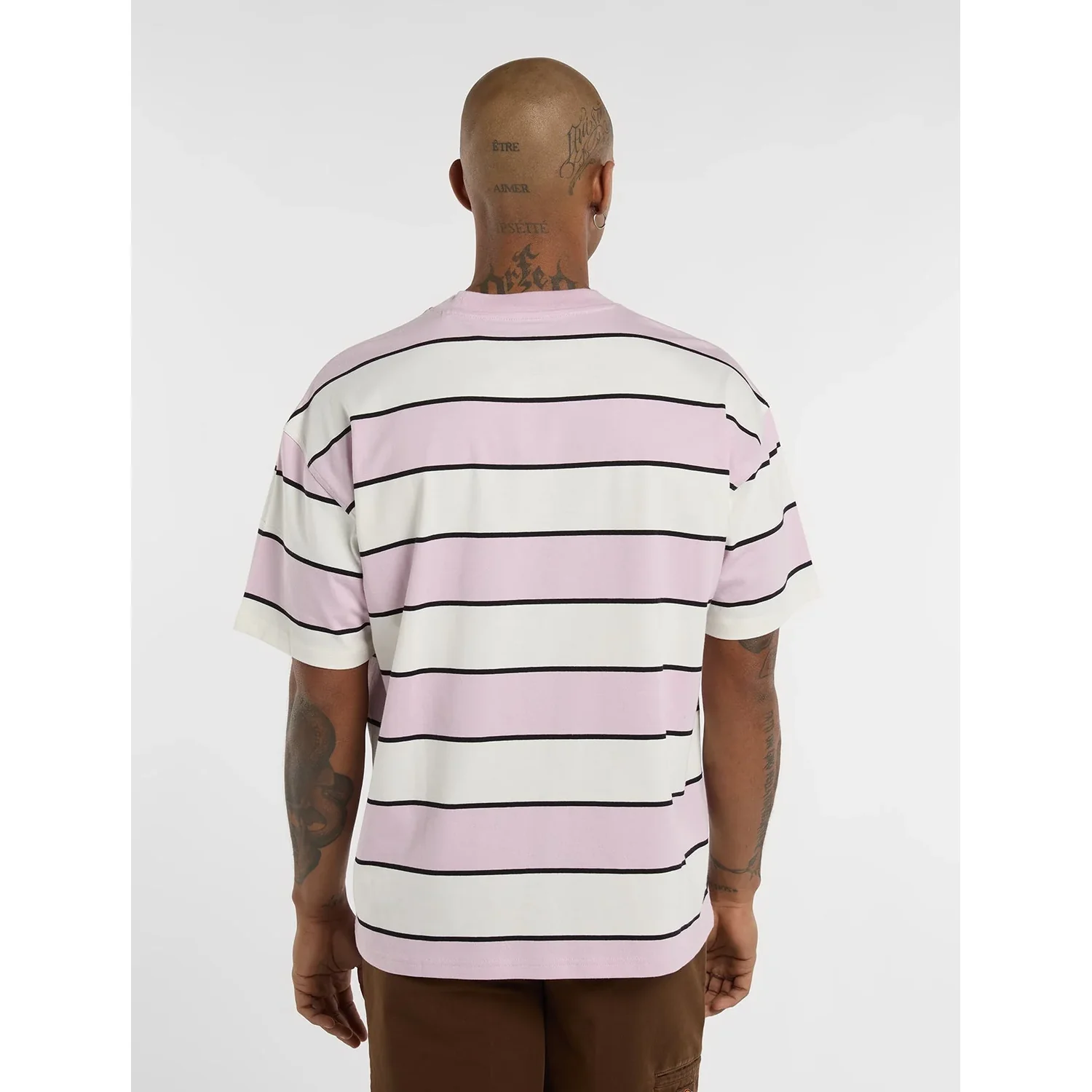 T-Shirt, Streifenshirt, Pastell, Shorts, Hochsommer, T-Shirt, Streifen, Rosa, Kapuzen?, Cap, T-Shirt, Streifen, Rosa, Kurzarm, Kleidung, T-Shirt, Kurzarm, Rosa-Weiß gestreift, Rundhalsausschnitt, Oversized-Schnitt