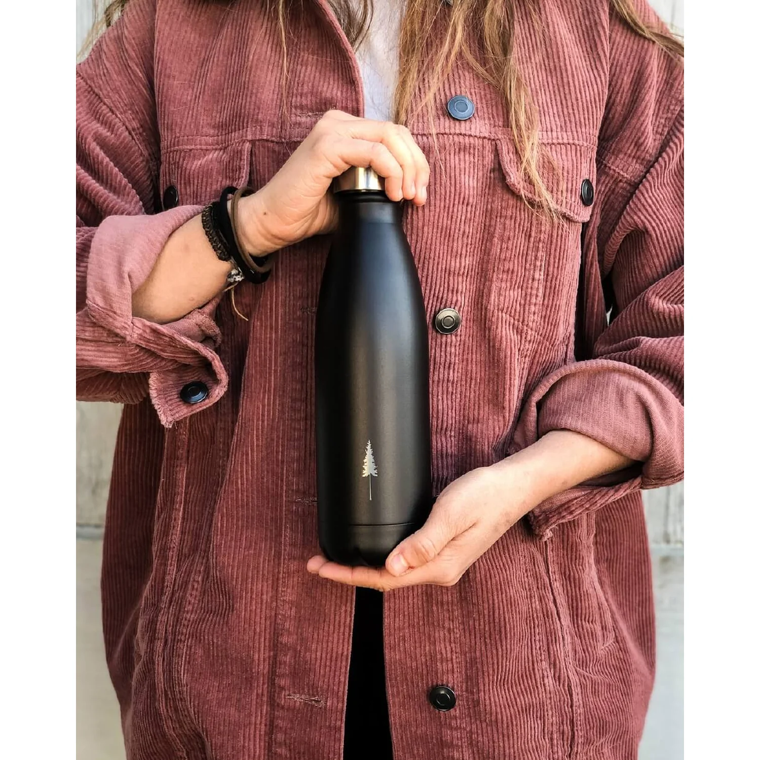 TreeBottle 750ml black Nikin TreeBottle 750ml black, vue 3