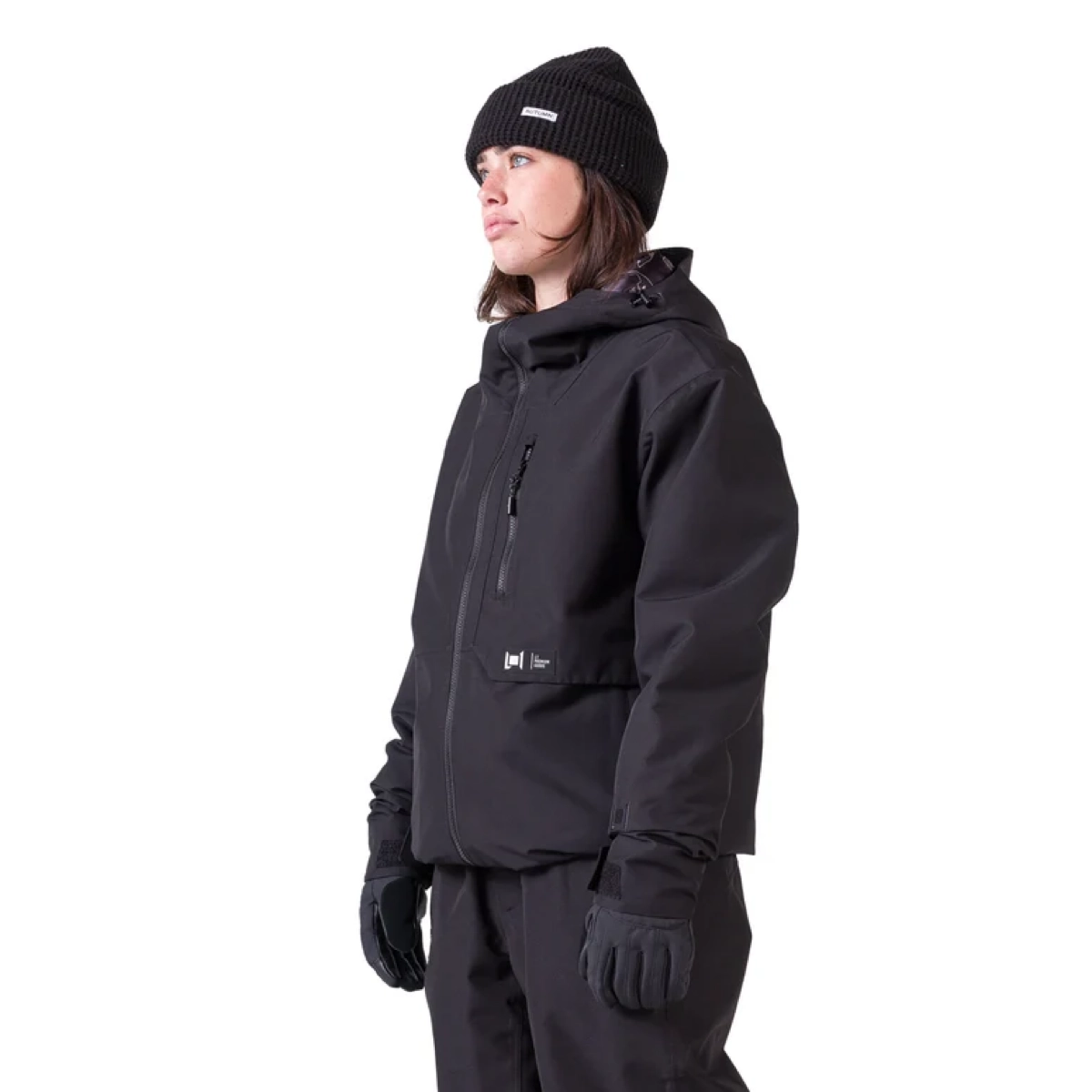 Veste d'hiver, noire, à capuche ?, imperméable, veste à capuche, manteau, doudoune, noire, à capuche, fermeture éclair