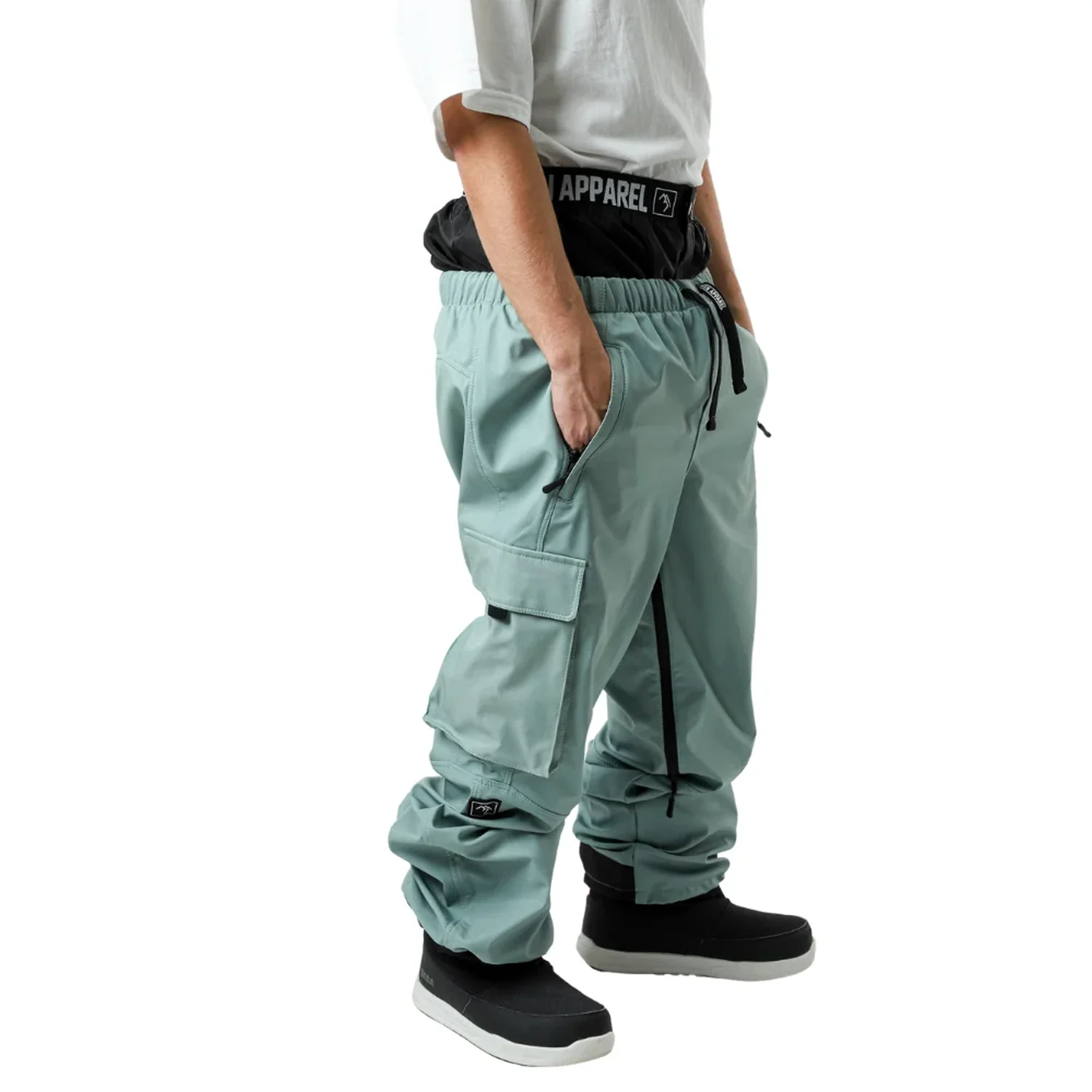 Access Cargo Pants Unisex Snowboardhose, Cargo-Hose, Mintgrün, Elastischer Bund, Seitentaschen