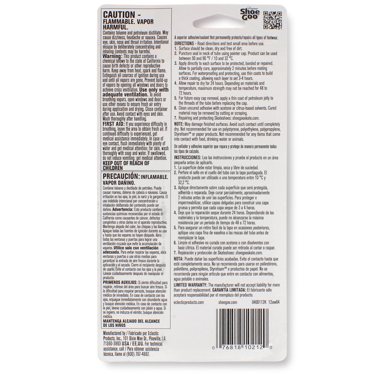 Shoe Goo Blk 110ml ShoeGoo Shoe Goo Blk 110ml, vue 2
