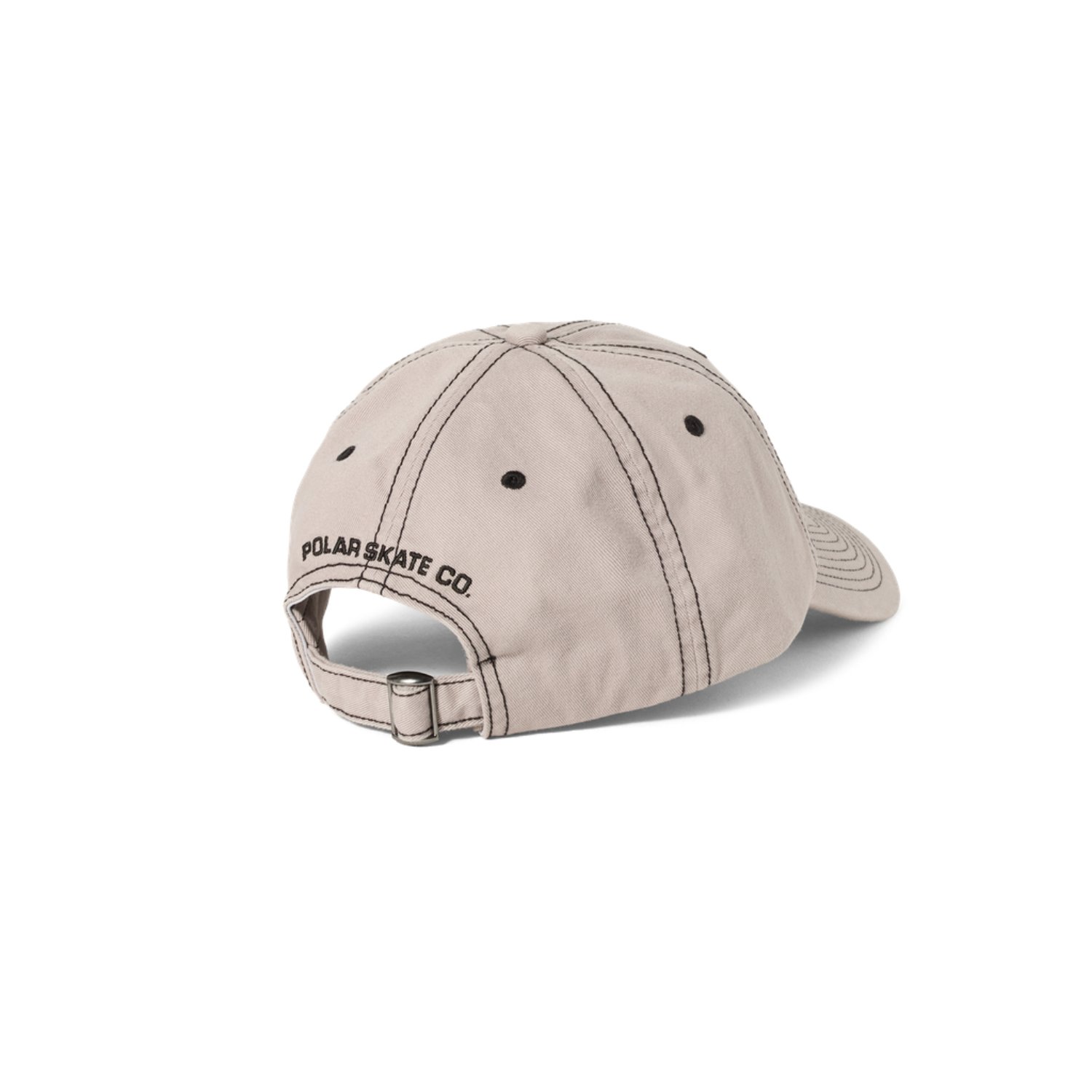 Sai Cap Contrast Casquette de baseball, beige, sangle de réglage, six panneaux, surpiqûres décoratives