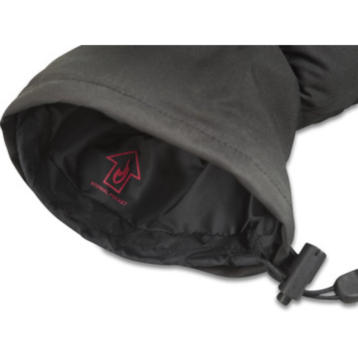 Camino Glv hoodie, drawstring, schwarz, Innenlogo, Kordelzug-Pendel