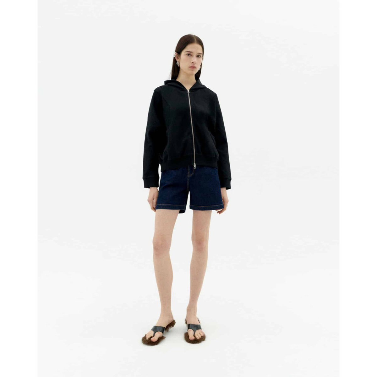 Kurze Hose, Mantel, Langarm, Jacke, Kapuzenpulli