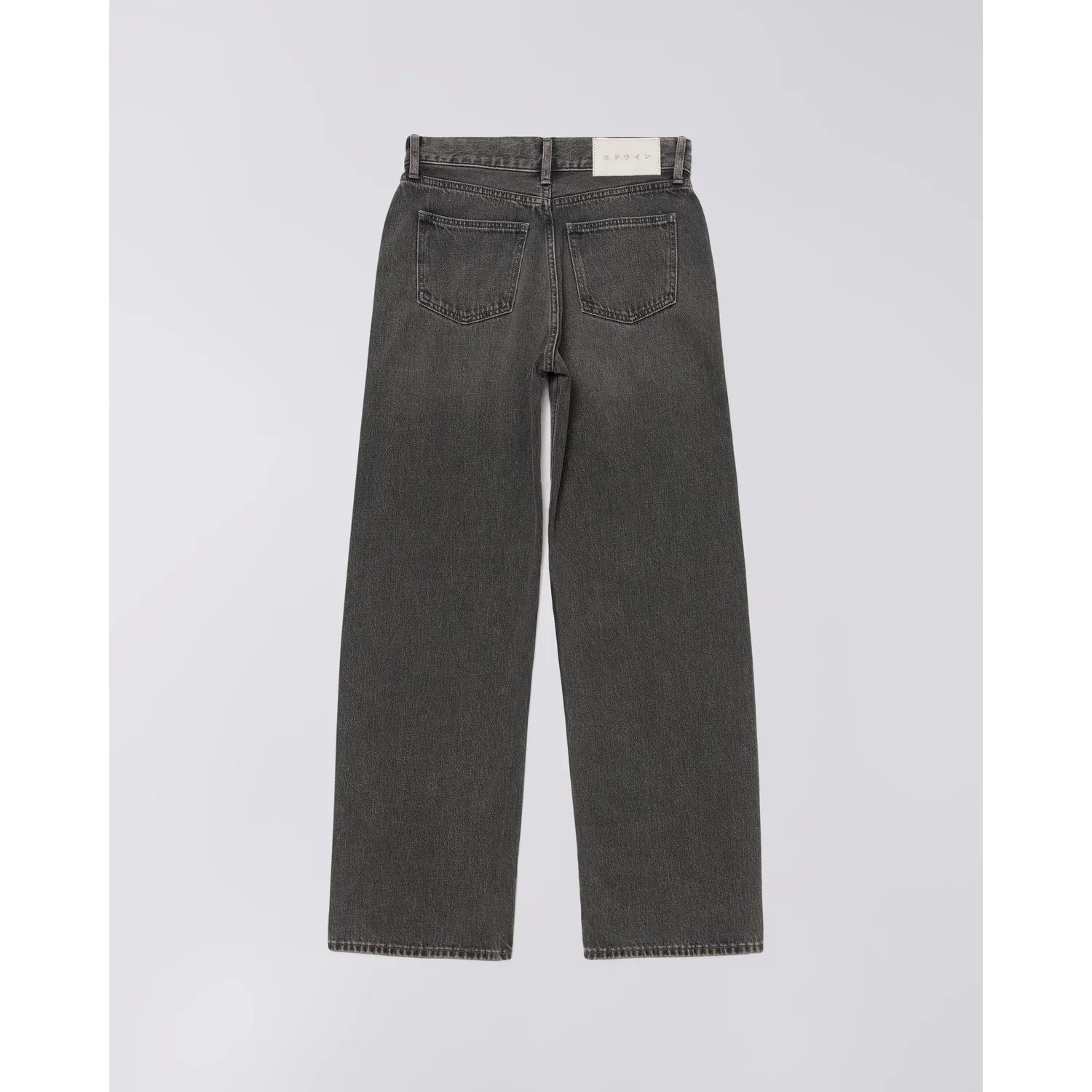 W' Lexie Pant Jeans, Dunkelgrau, Weites Bein, Denim, Gesäßtaschen