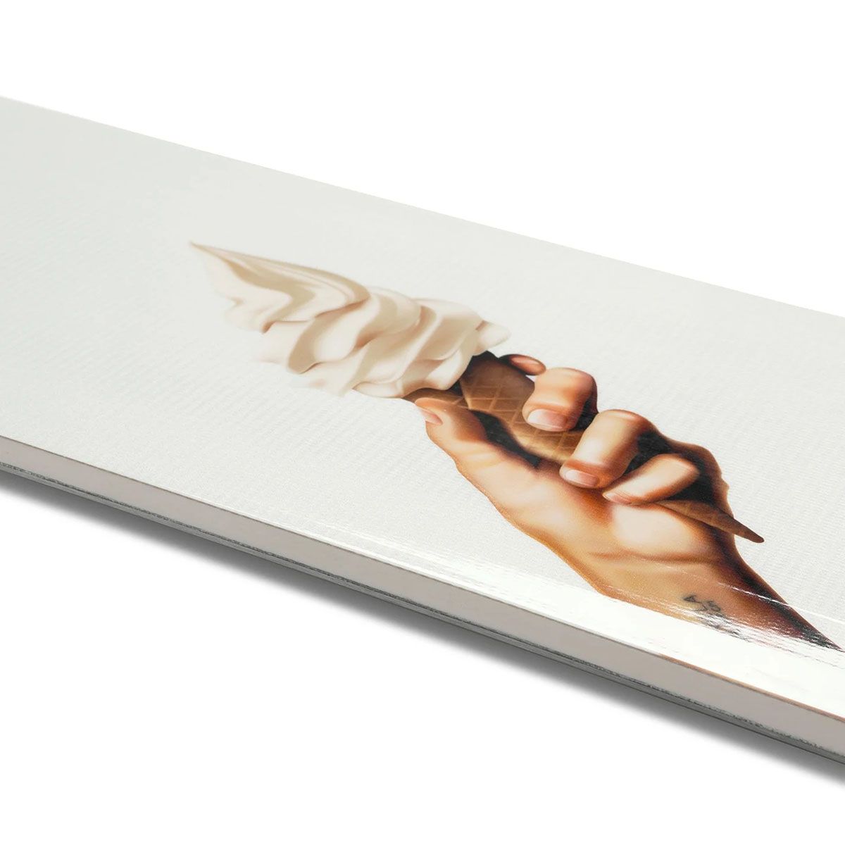 Vanille Crème, nourriture, glace, main, doigt