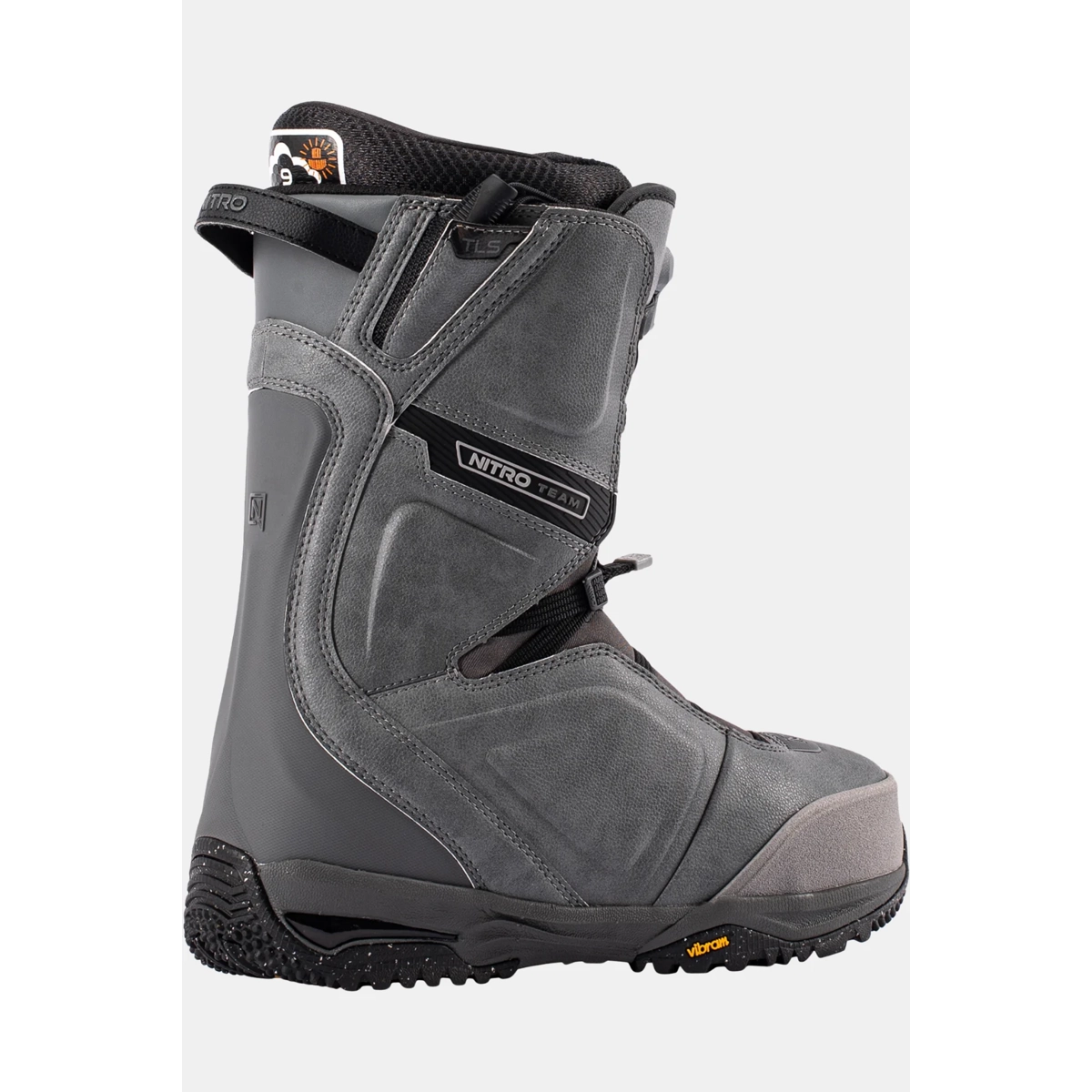 Bottes, bottes de moto, protection pour les pieds, grises, Nitro Team, bottes de raquettes, bottes grises, semelle Vibram, bride à la cheville, Nitro Team