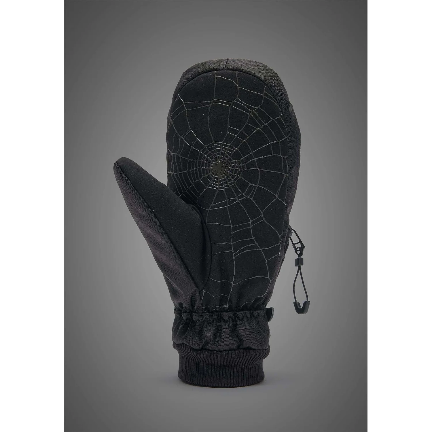 Gants, gants d'hiver, motif en filet, fermeture Velcro, ruban d'emballage, bonnet, gants d'hiver, moufles à fermeture à pince, noir, motif sac à dos/fermeture à pince, moufles, noir, motif en toile d'araignée, poignet élastiqué, cordon de serrage