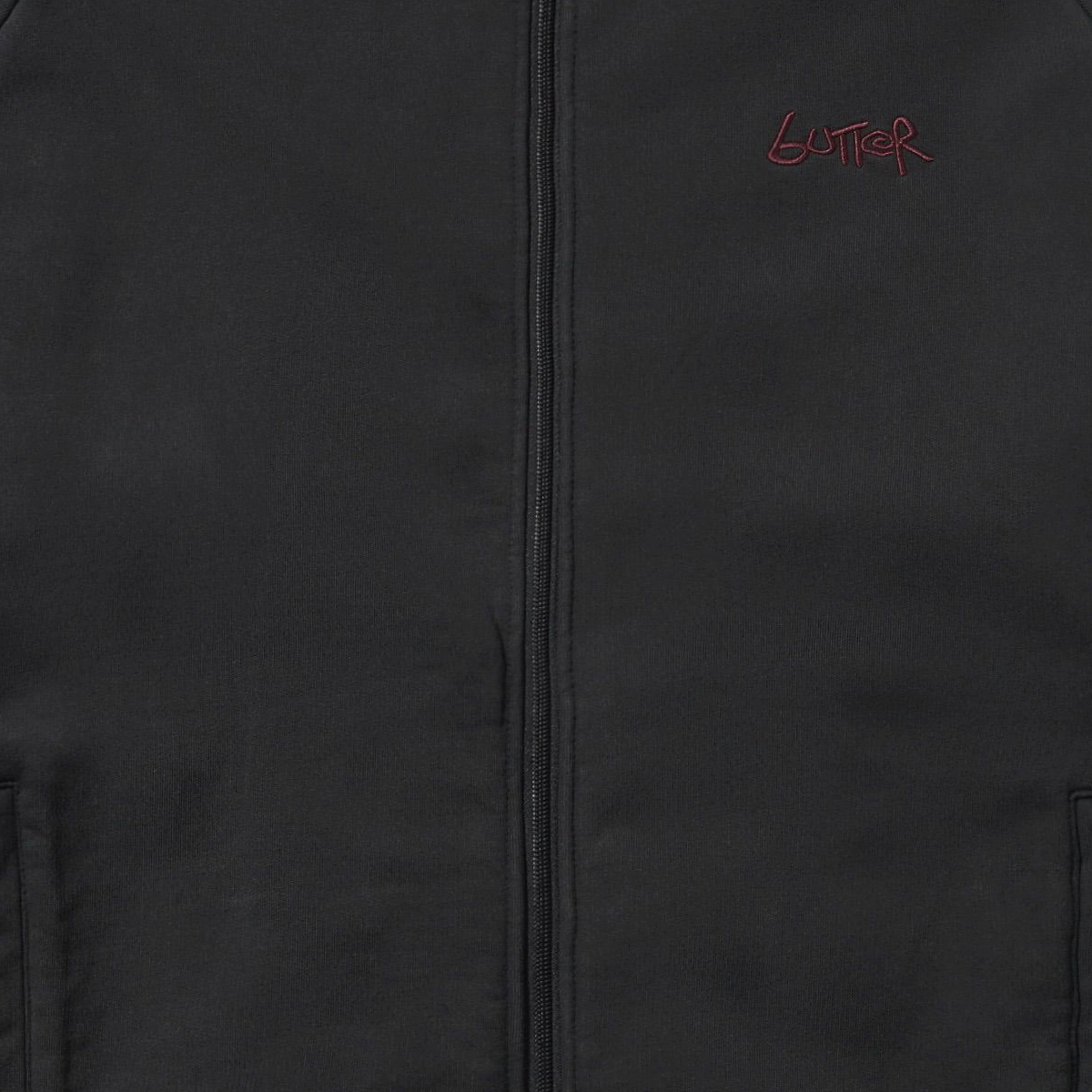 hoodie, Reißverschluss, schwarz, Stickerei, Logo