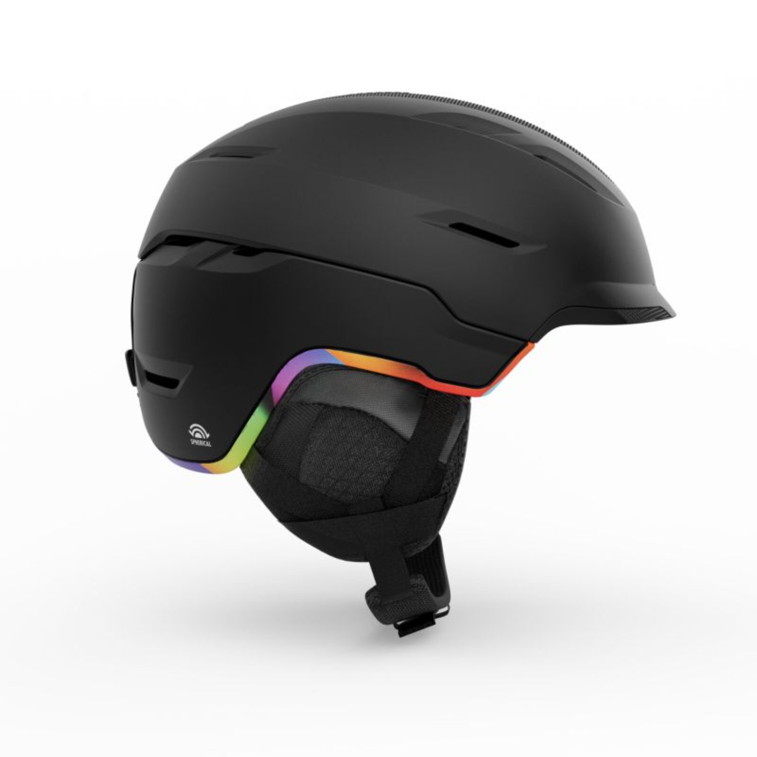 Lunettes de ski, casque, bonnet de ski, touche arc-en-ciel, ceinture de sécurité